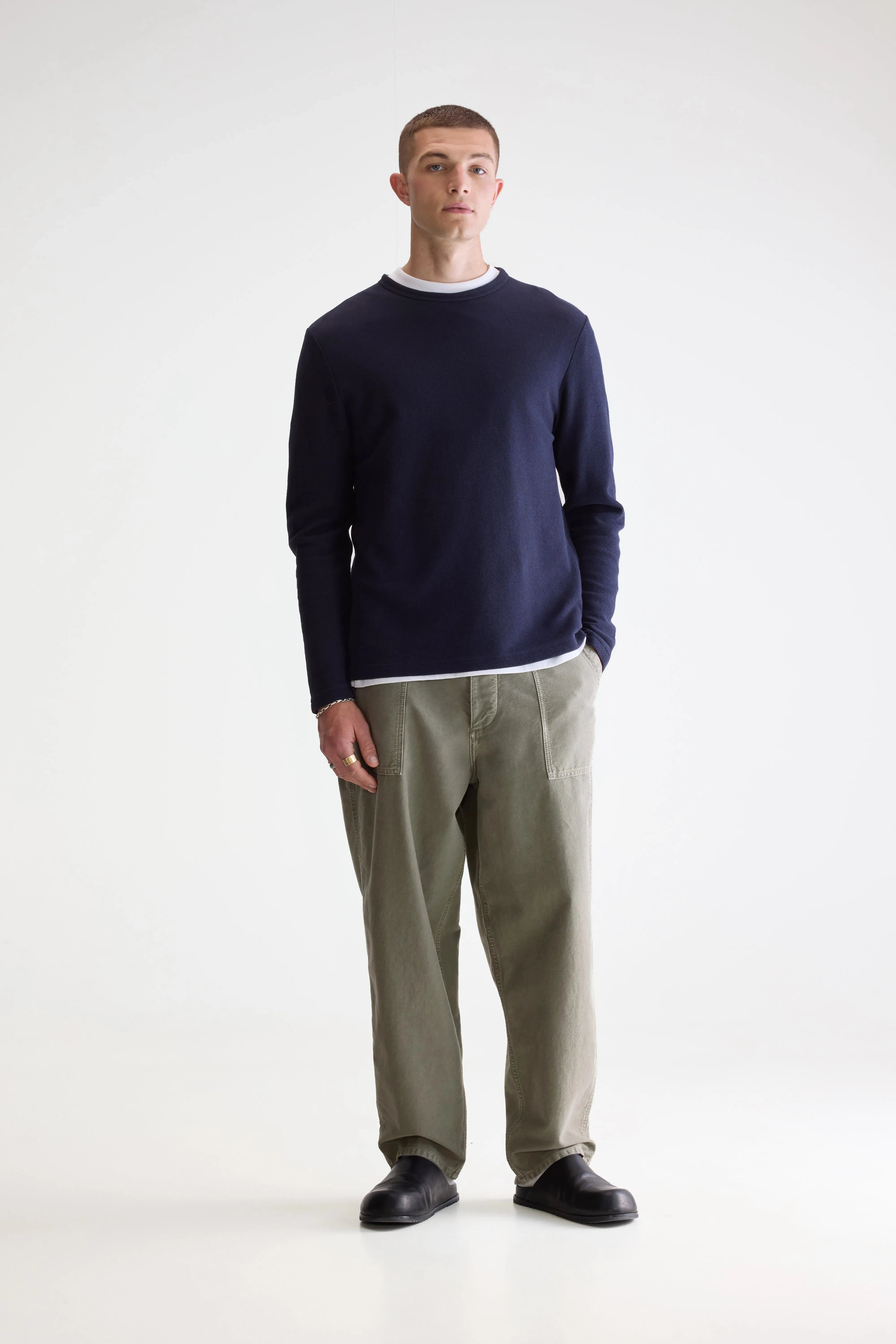 T-shirt Marine À Manches Longues Fresh - Navy Pour Homme | Bellerose