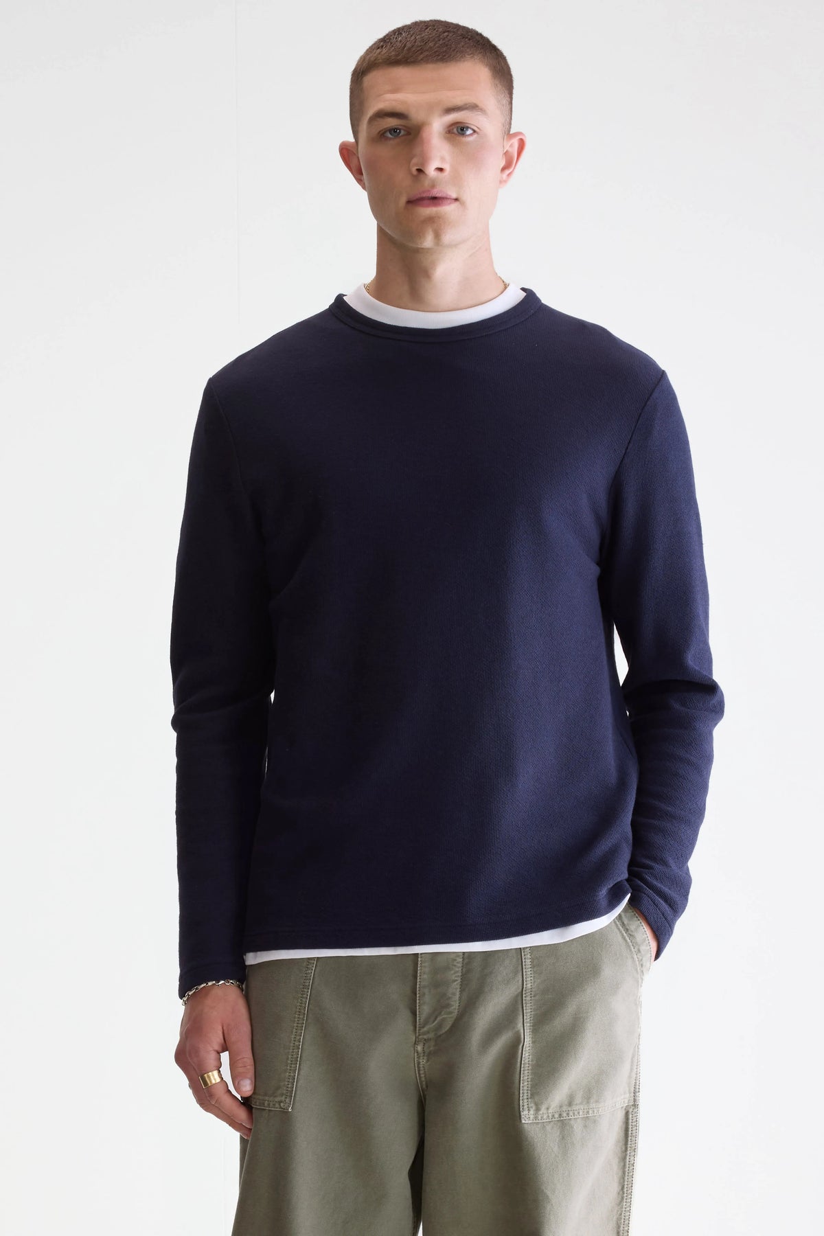 Fresh Long-sleeve Navy T-shirt - Navy For Men | Bellerose