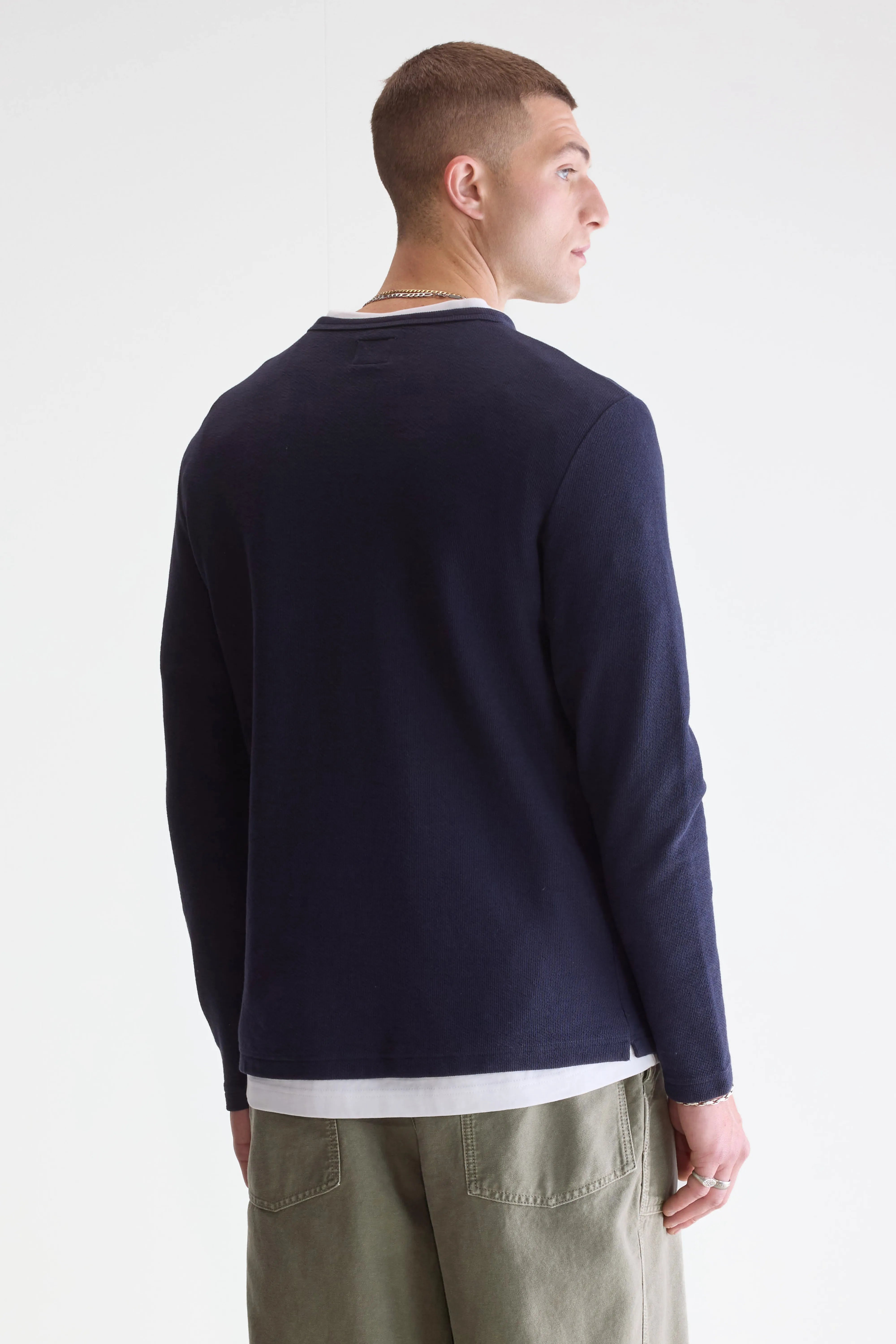 T-shirt Marine À Manches Longues Fresh - Navy Pour Homme | Bellerose