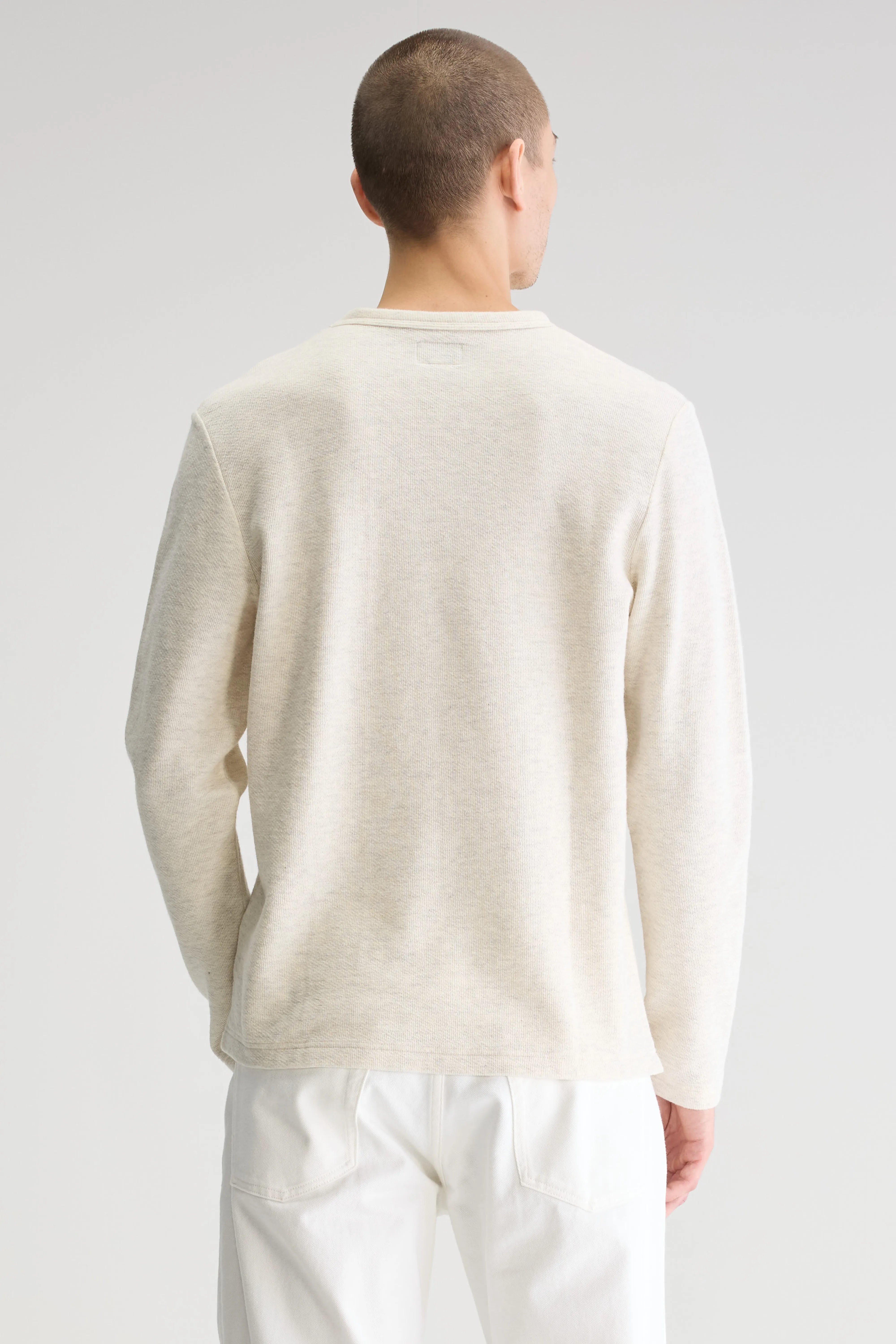 T-shirt À Manches Longues Fresh - Oyster Pour Homme | Bellerose