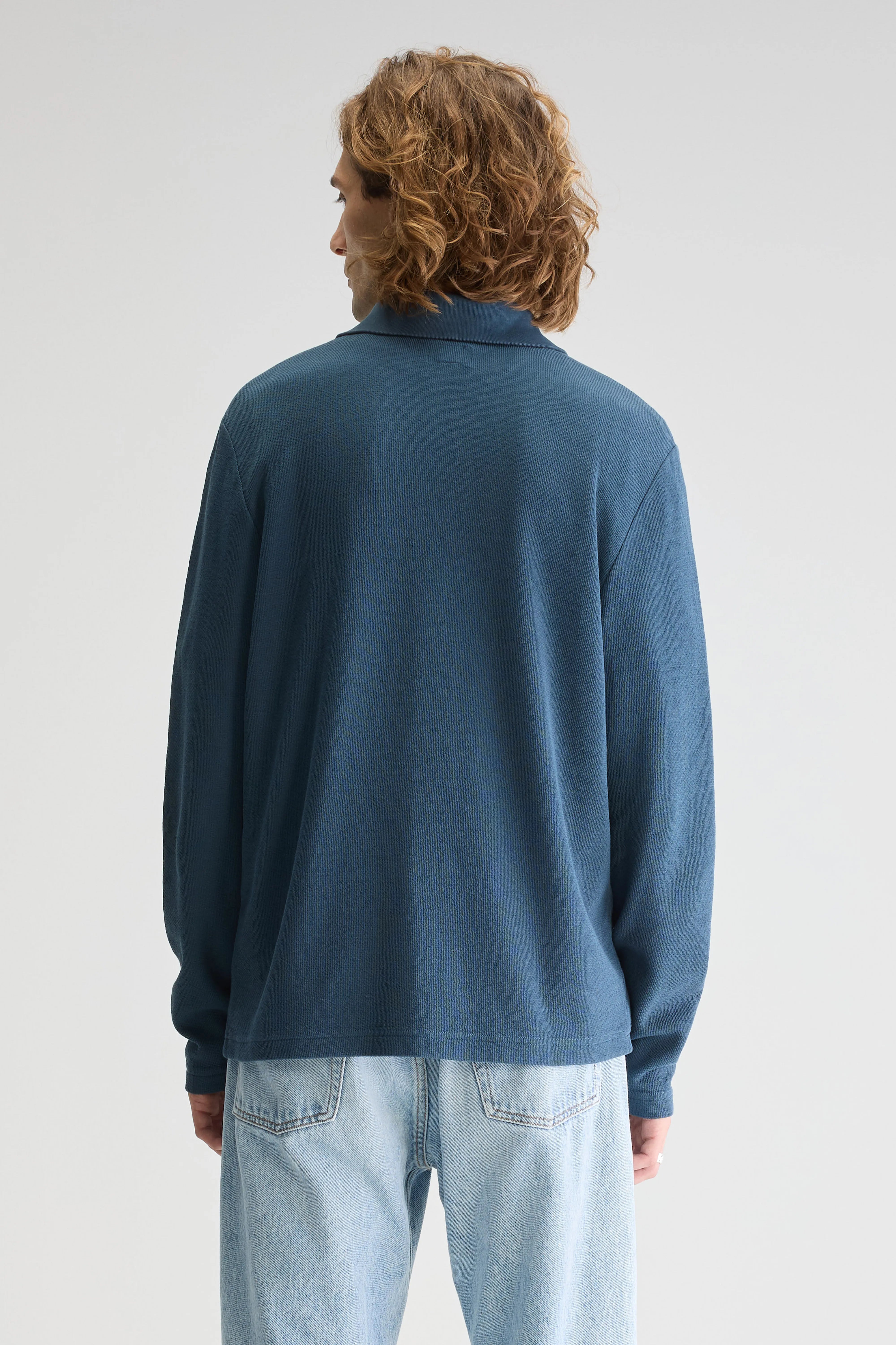 Spence Zipped-collar T-shirt - Petrol For Men | Bellerose