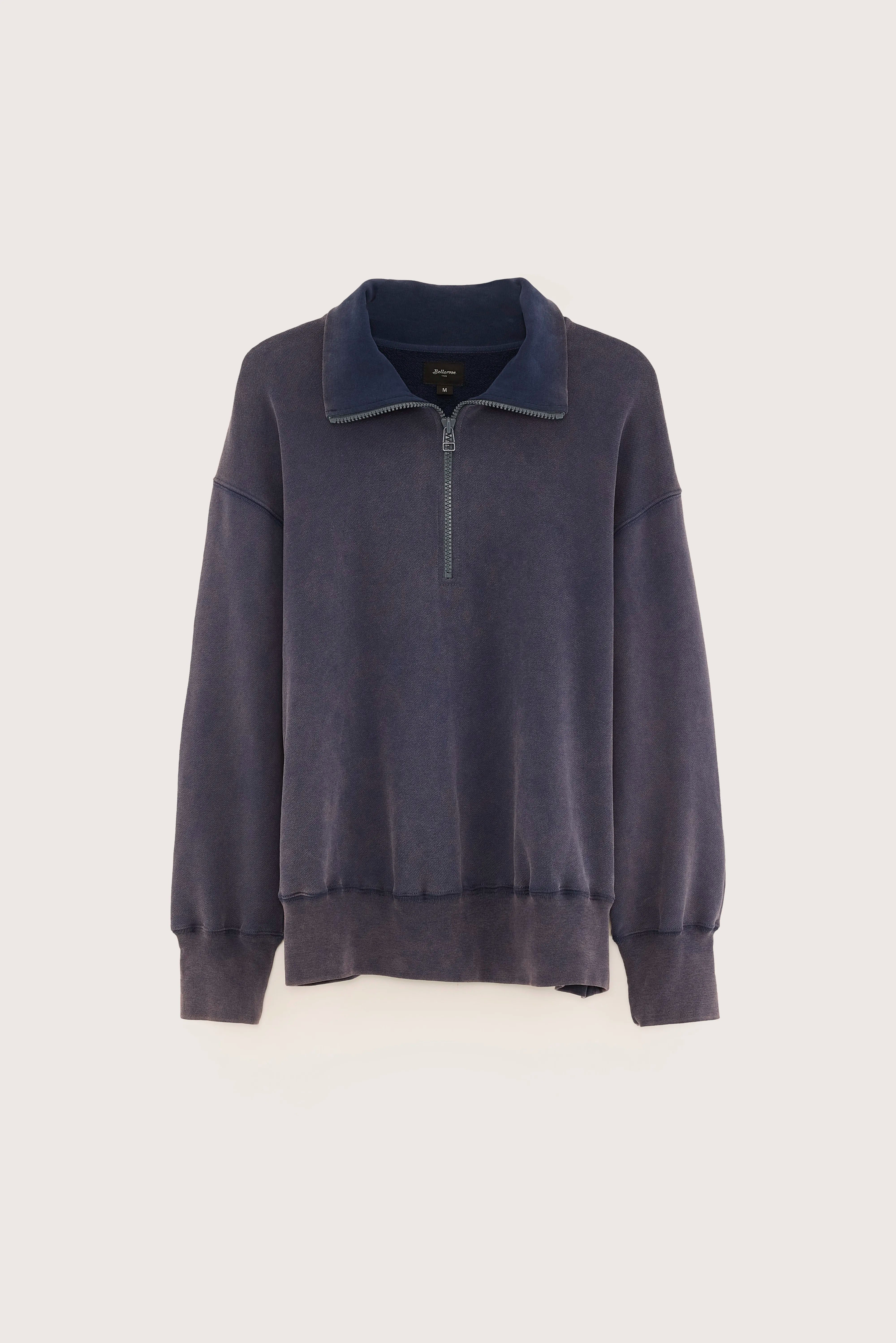 Faber sweatshirt met halve rits (251 / M / REGAL BLUE)