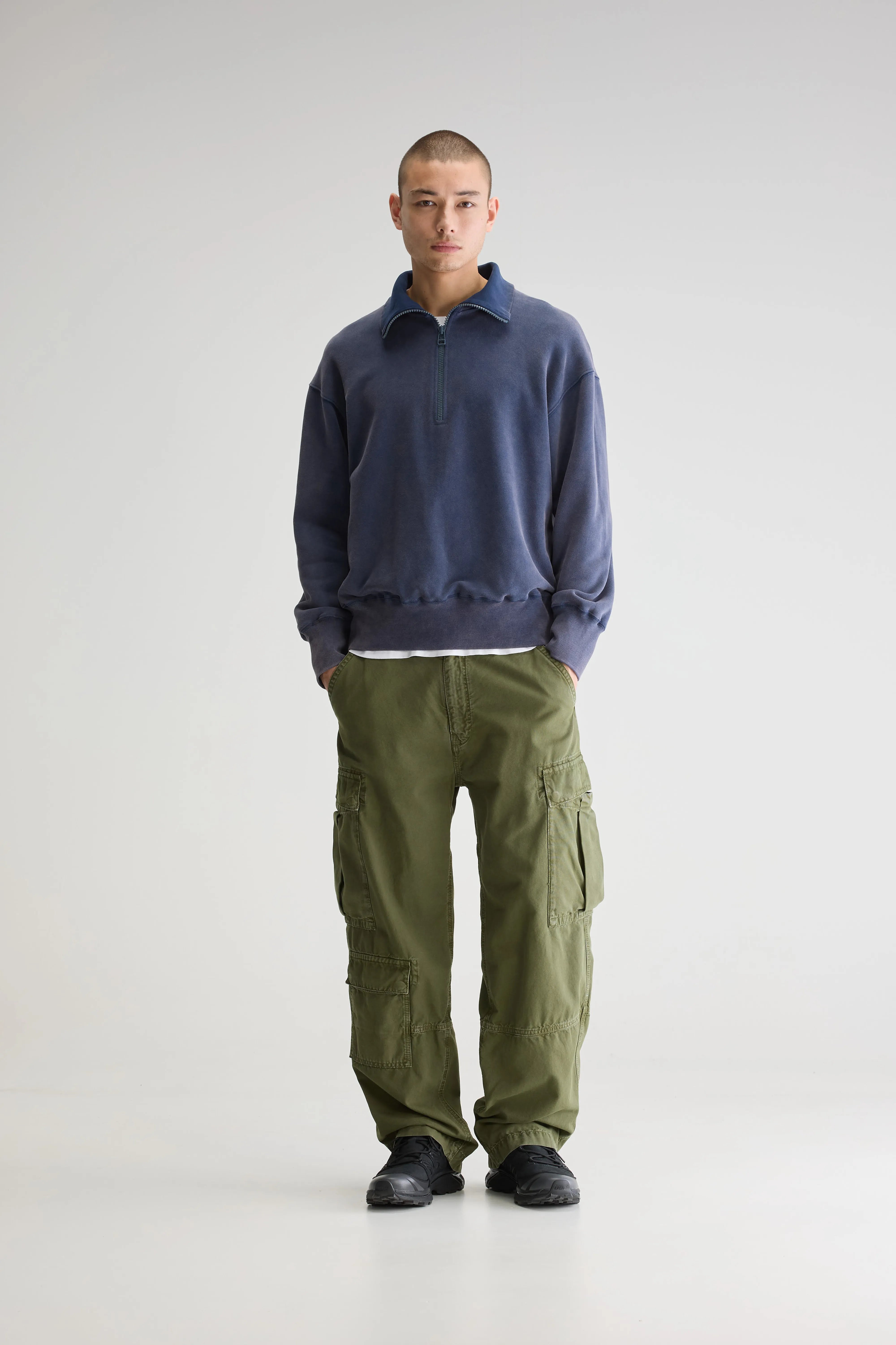 Faber Sweatshirt Met Halve Rits - Regal blue Voor Heren | Bellerose