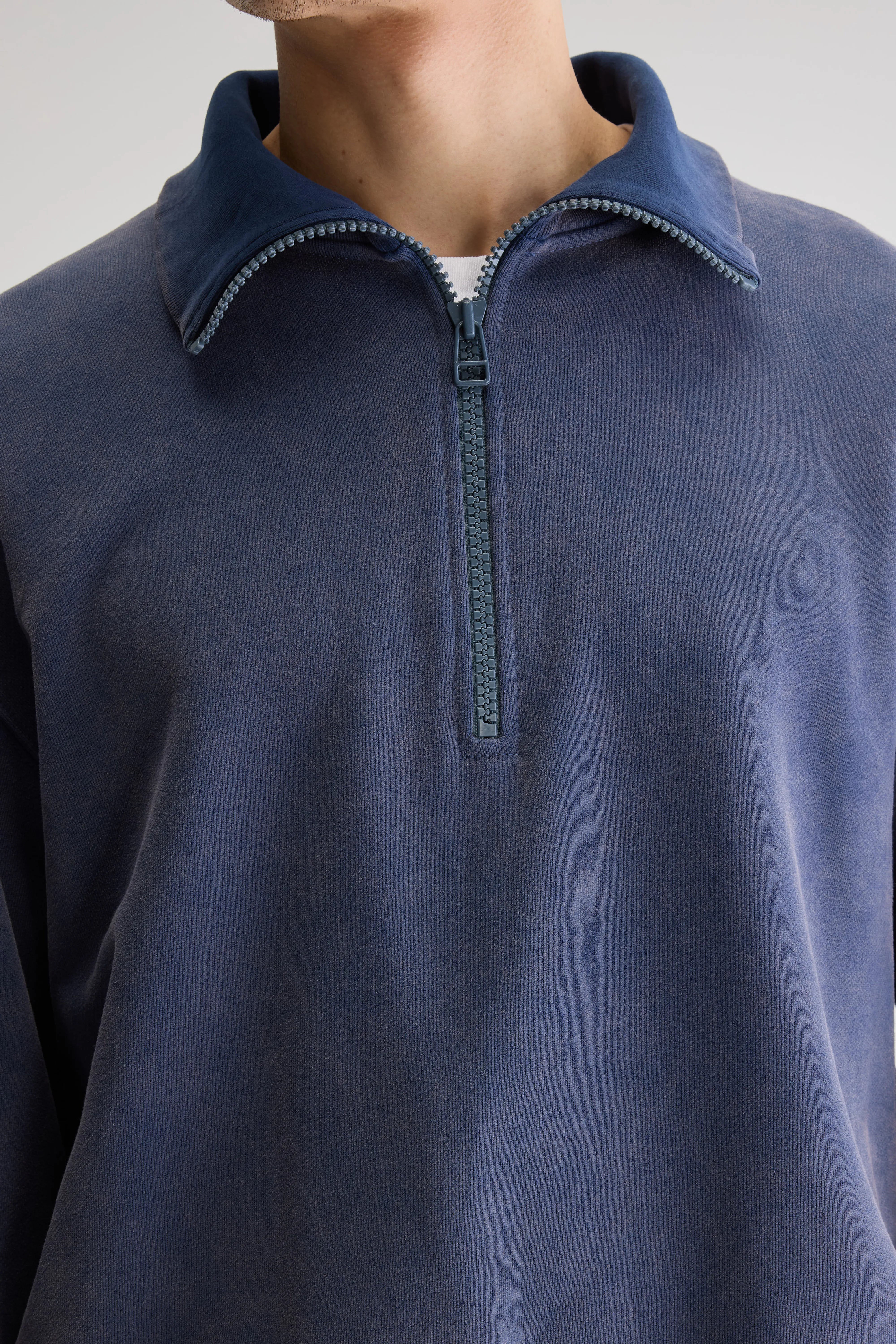 Sweatshirt Col Zippé Faber - Regal blue Pour Homme | Bellerose