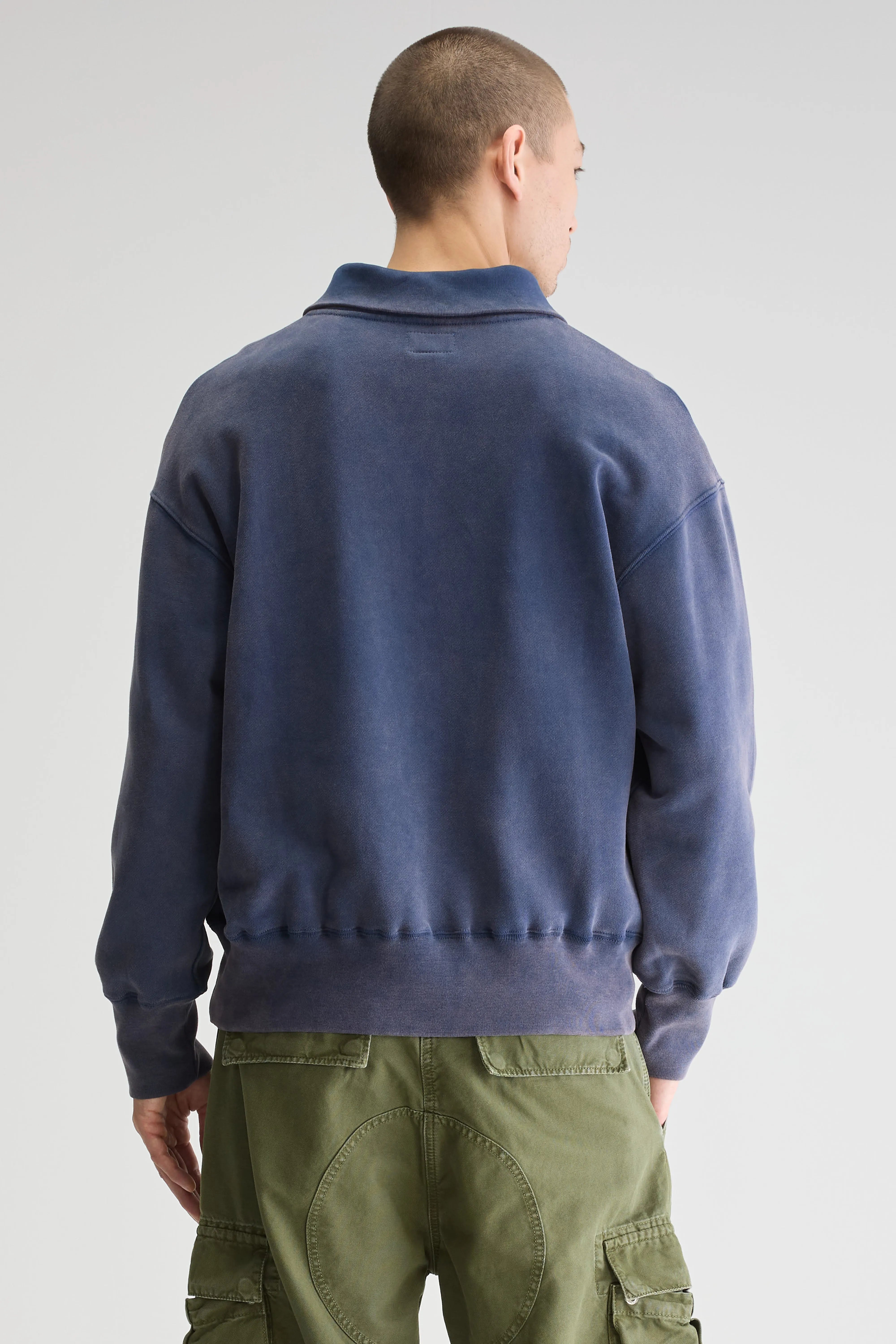 Faber Sweatshirt Met Halve Rits - Regal blue Voor Heren | Bellerose