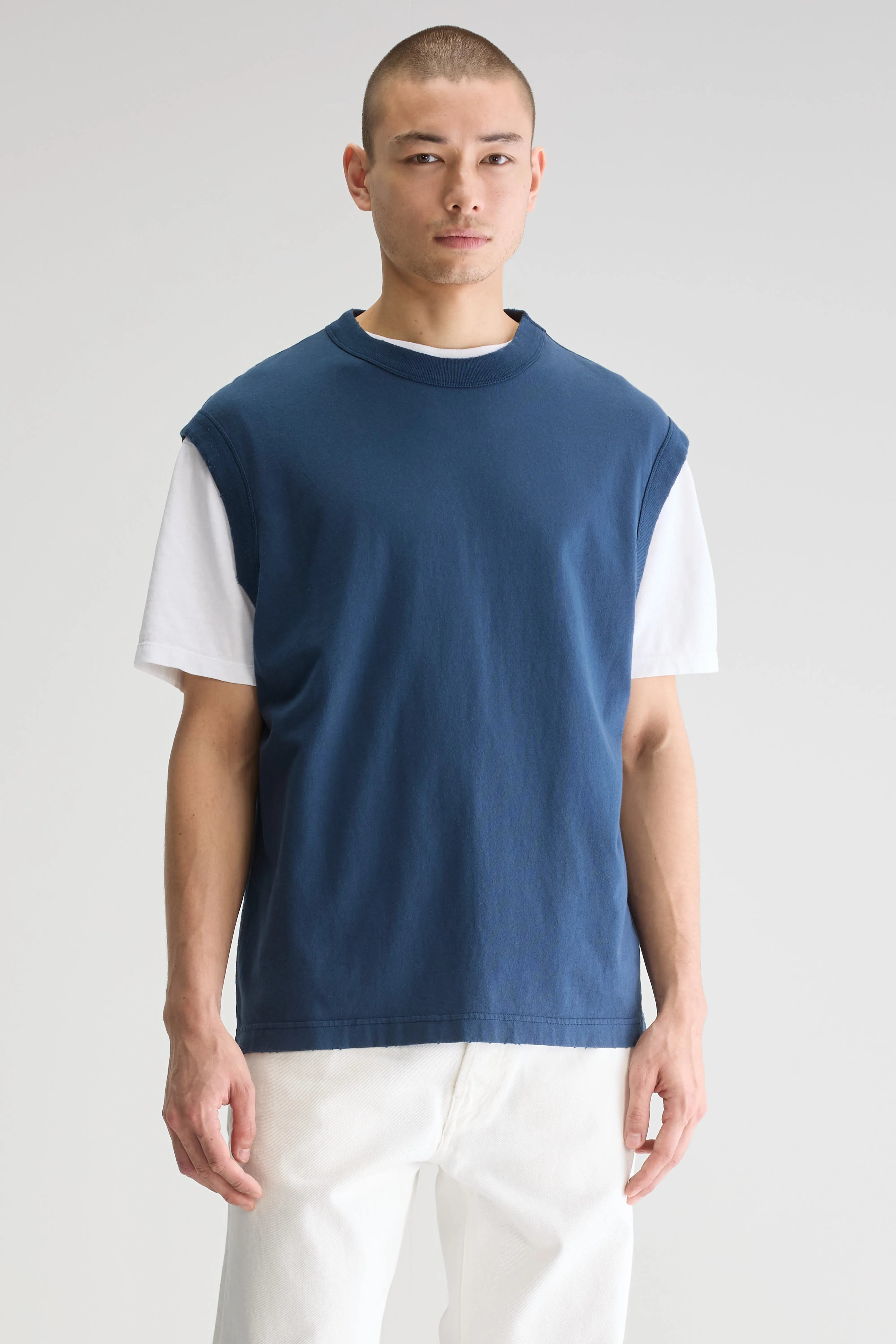 Vuch Crewneck Tank - Regal blue For Men | Bellerose