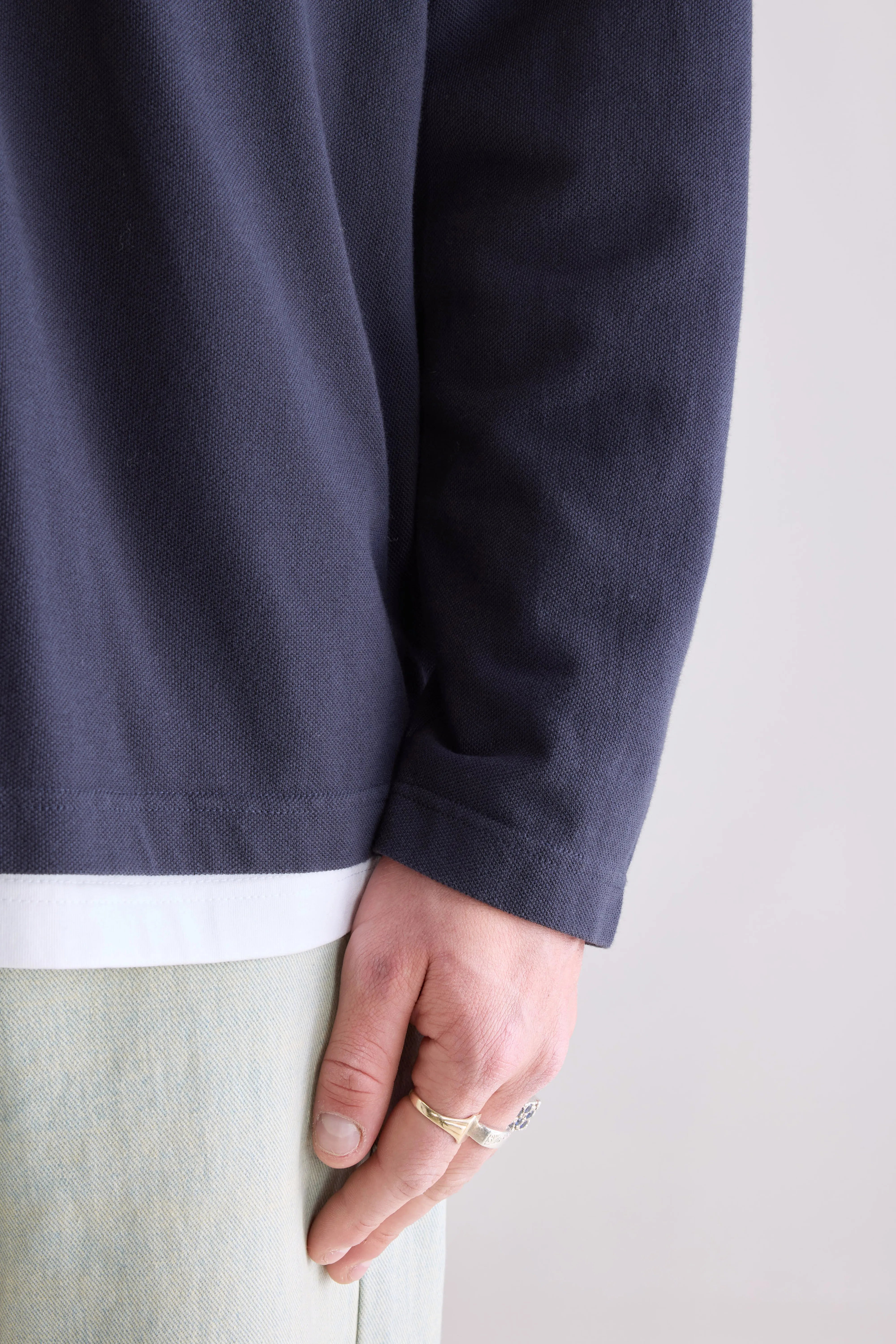 Polo bleu marine à manches longues Vision (252 / M / NAVY)