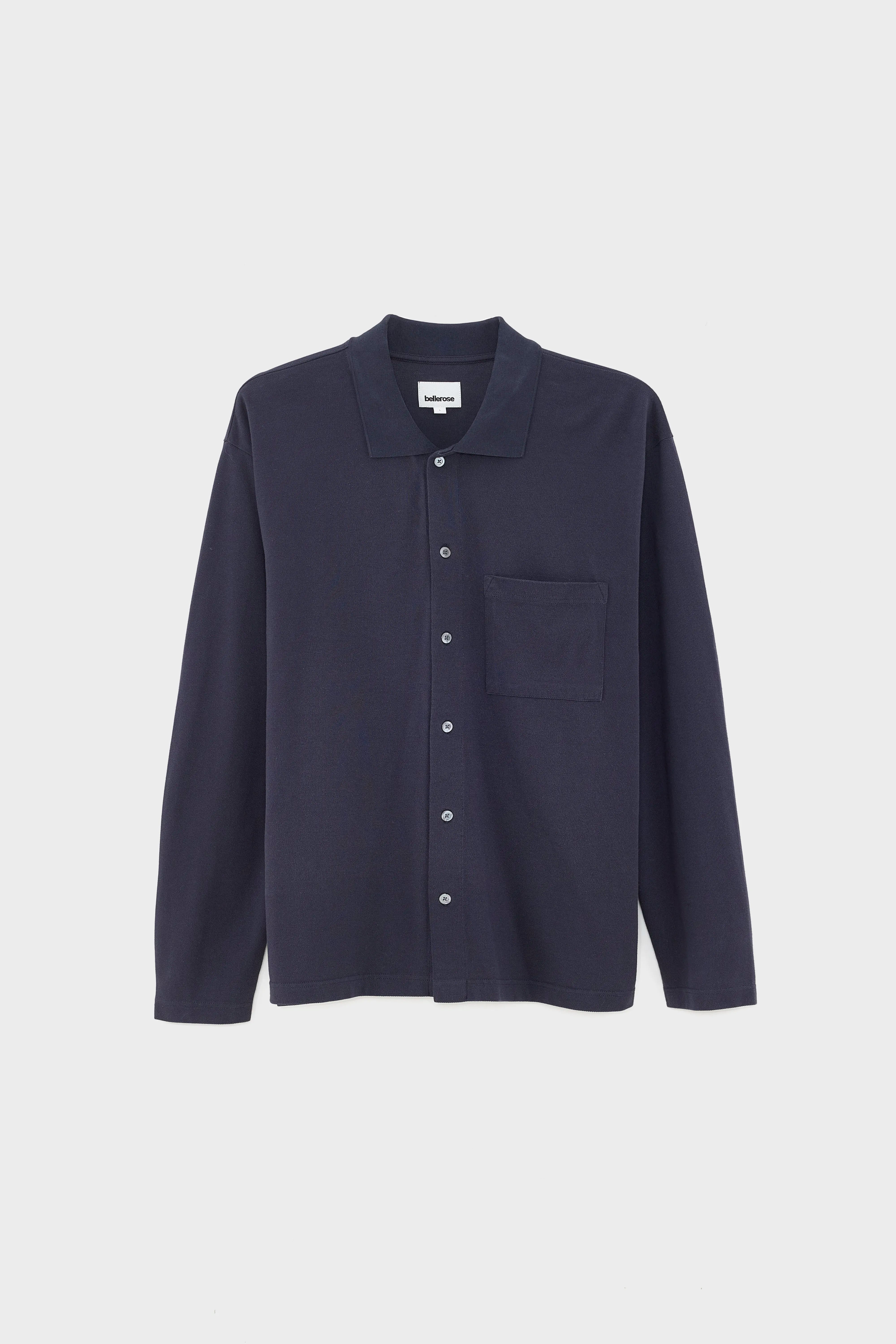 Polo bleu marine à manches longues Vision (252 / M / NAVY)