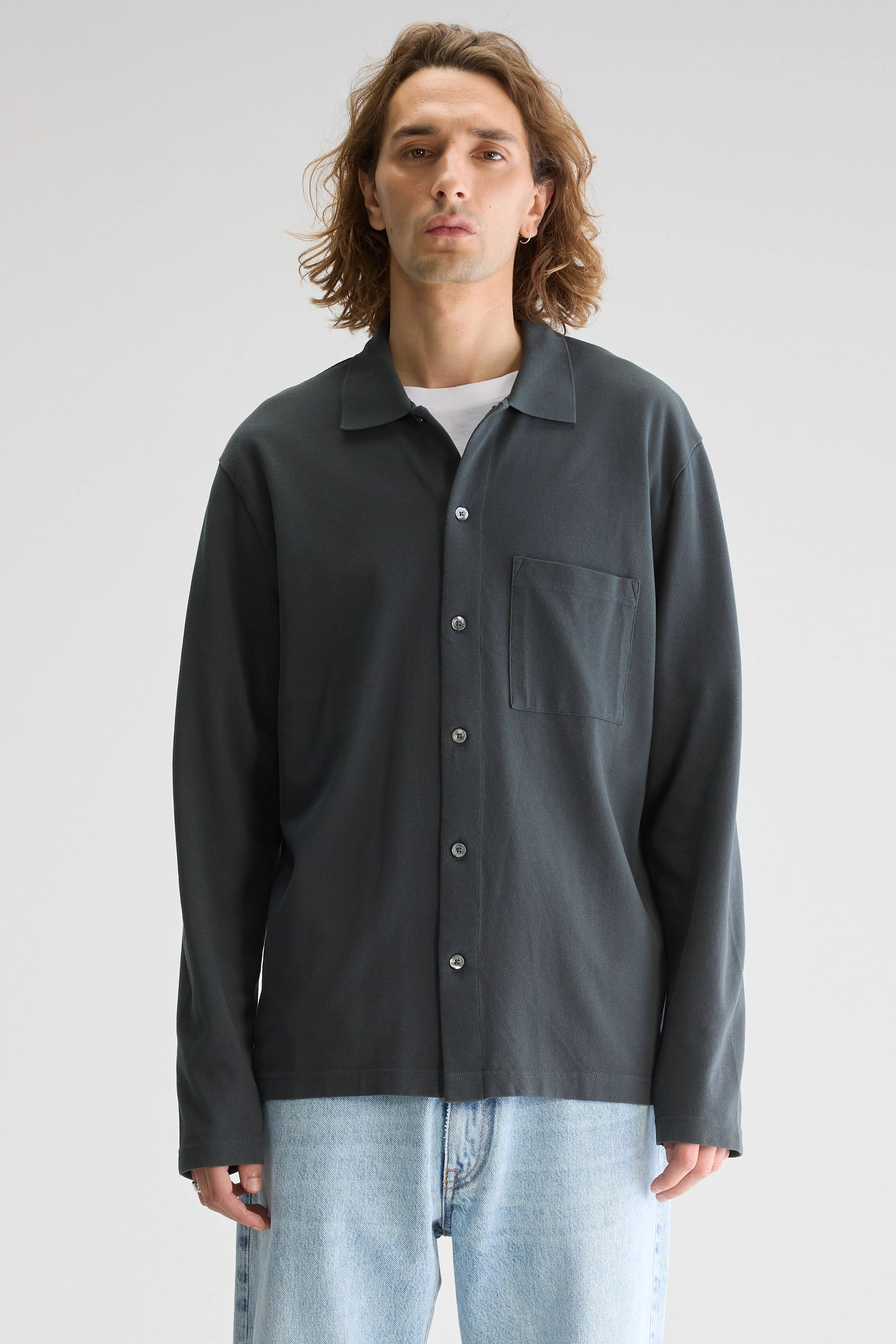 Vision Long-sleeve Polo - Pirate For Men | Bellerose