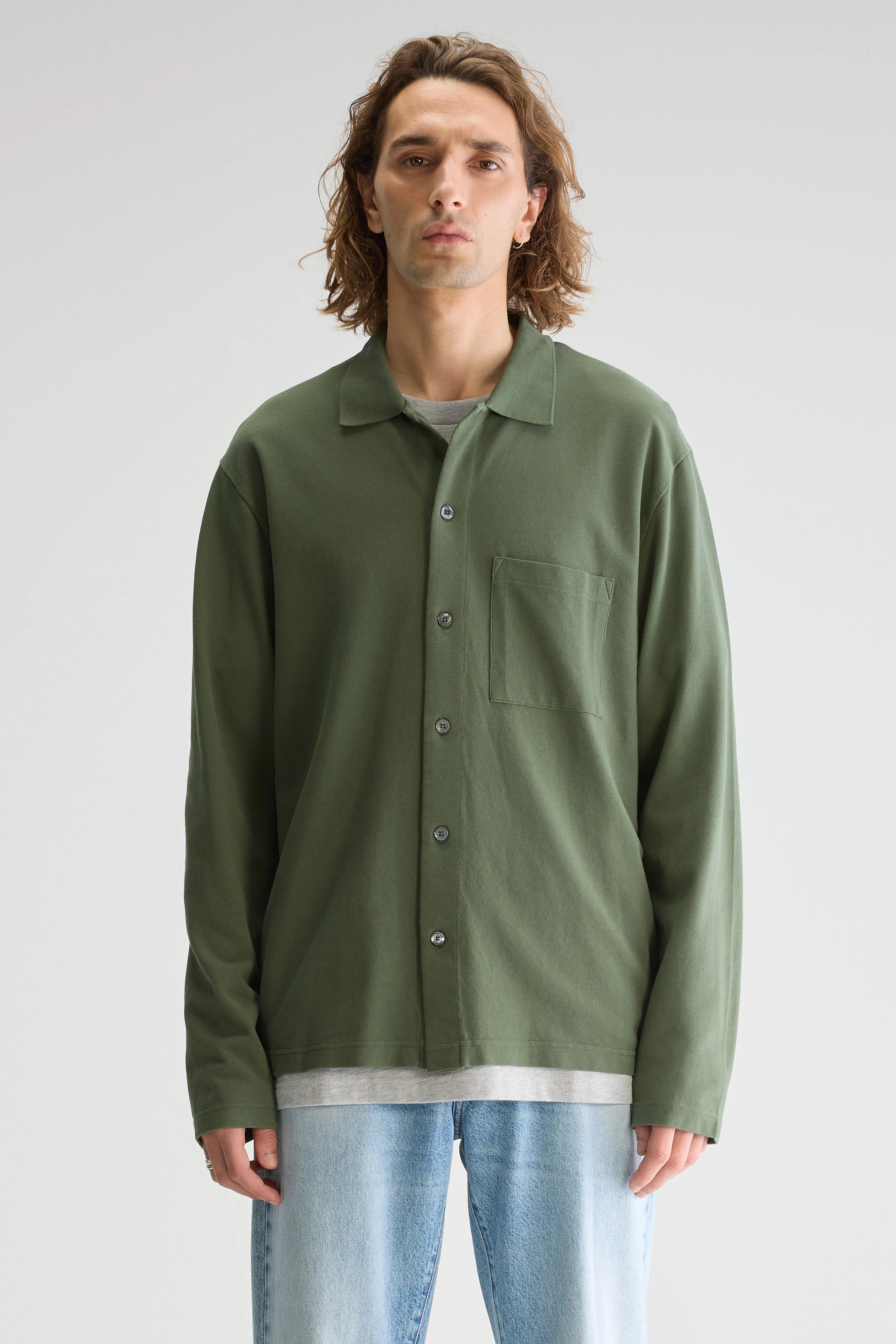 Vision long-sleeve polo (251 / M / THYME)