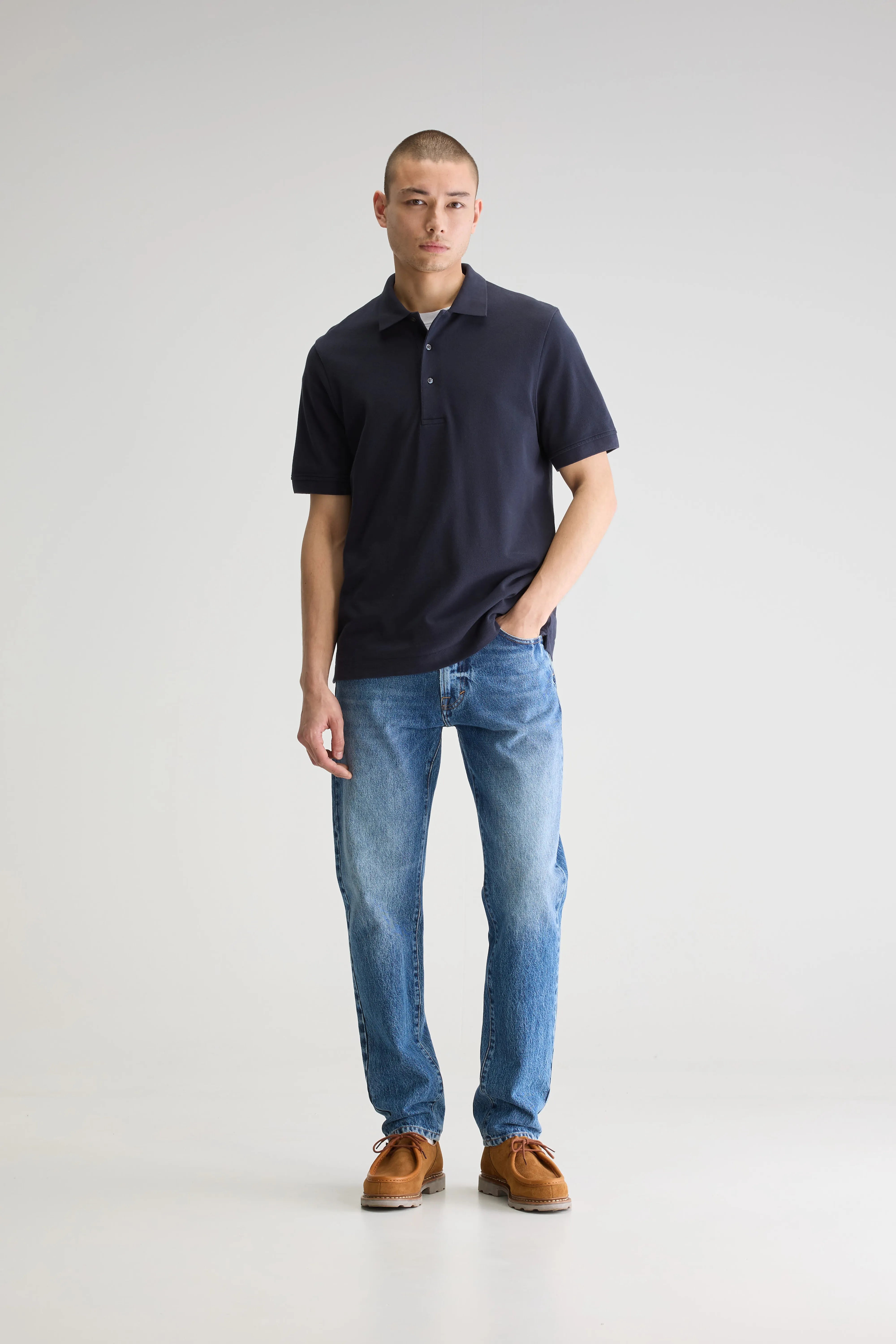 Vilon Relaxed Polo - Navy For Men | Bellerose