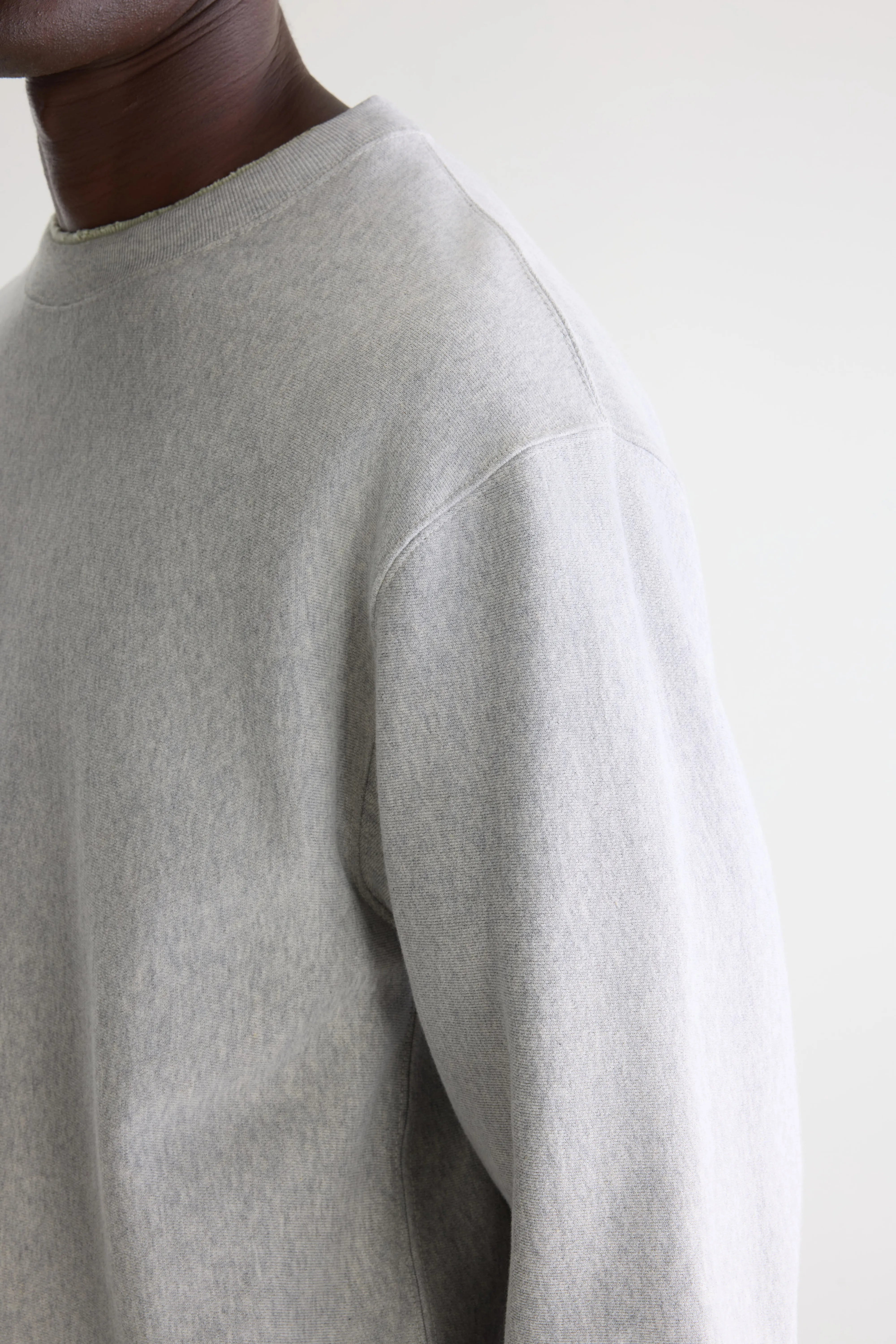Flake grijs sweatshirt met ronde hals (242 / M / H. GREY)