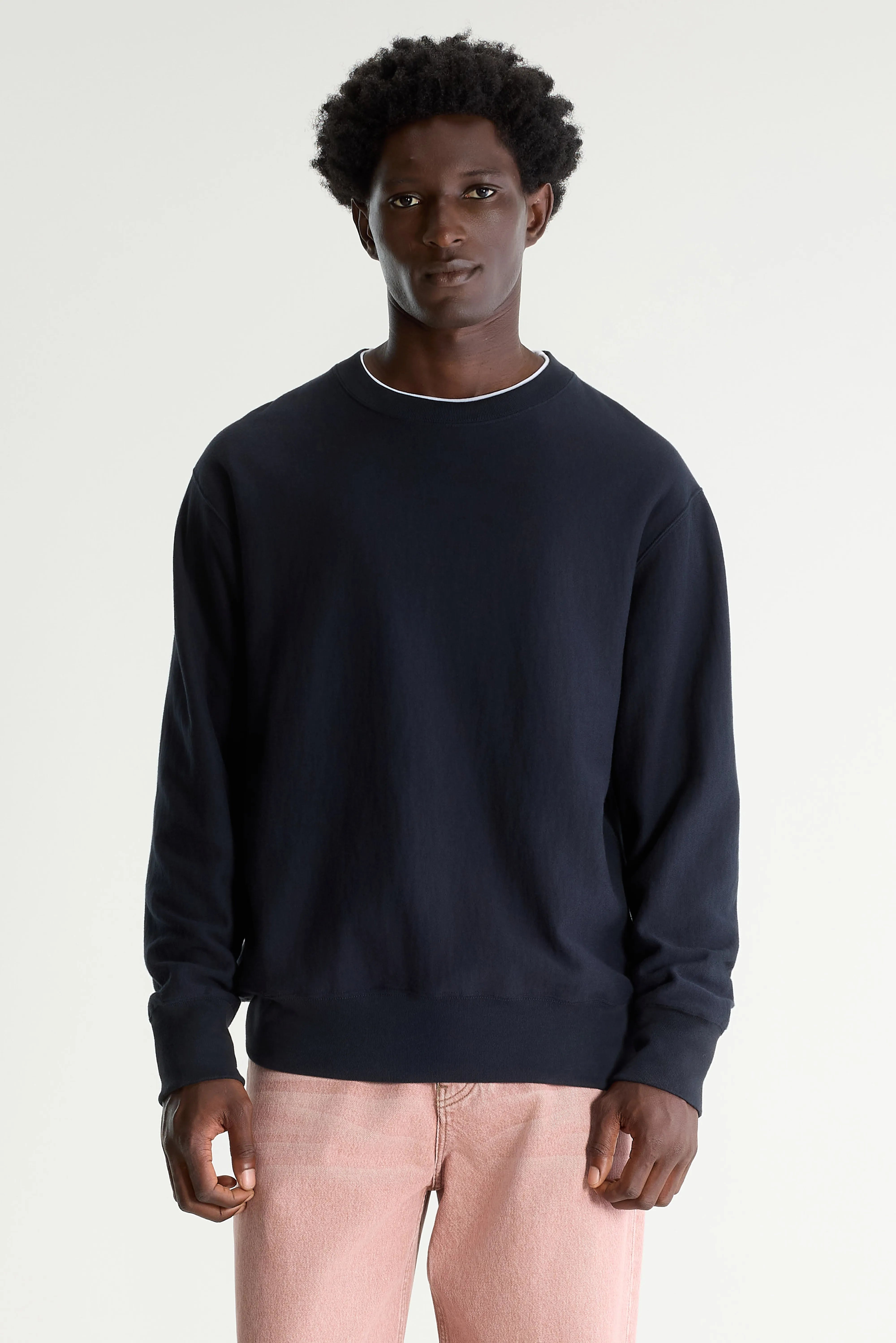 Flake Crewneck Navy Sweatshirt - Navy For Men | Bellerose