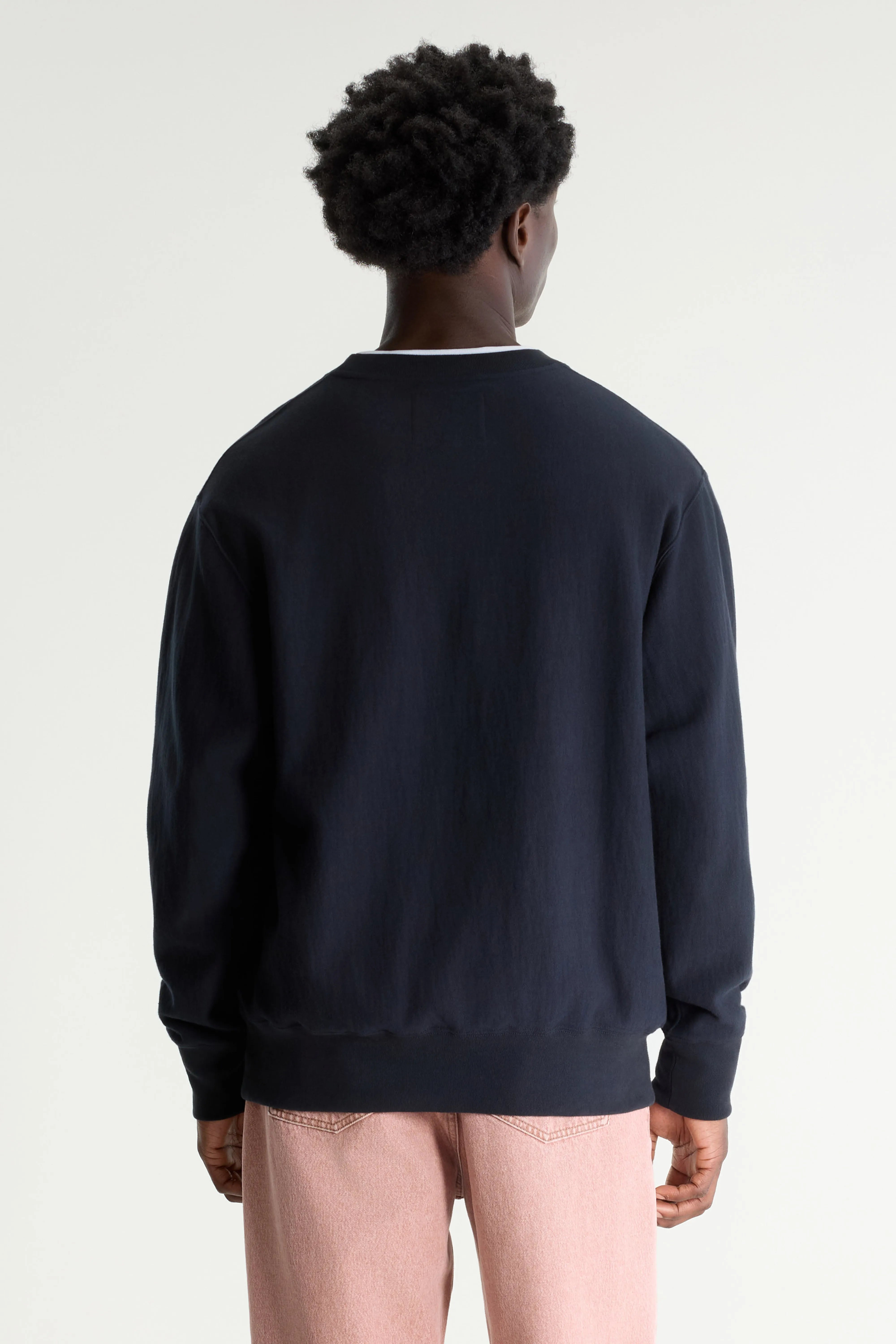 Flake Blauw Sweatshirt Met Ronde Hals - Navy Voor Heren | Bellerose