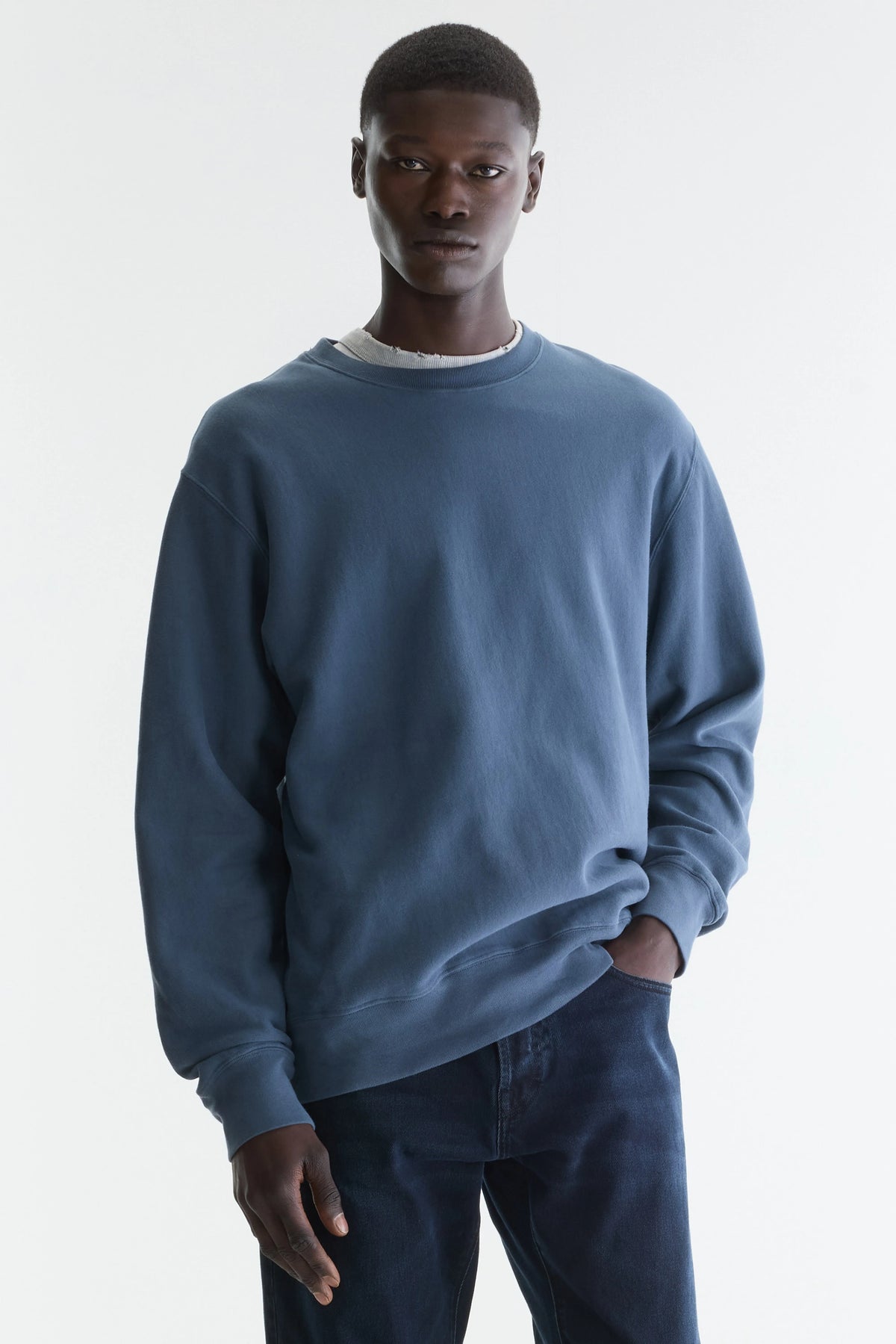 Flake Crewneck Sweatshirt - Dove For Men | Bellerose