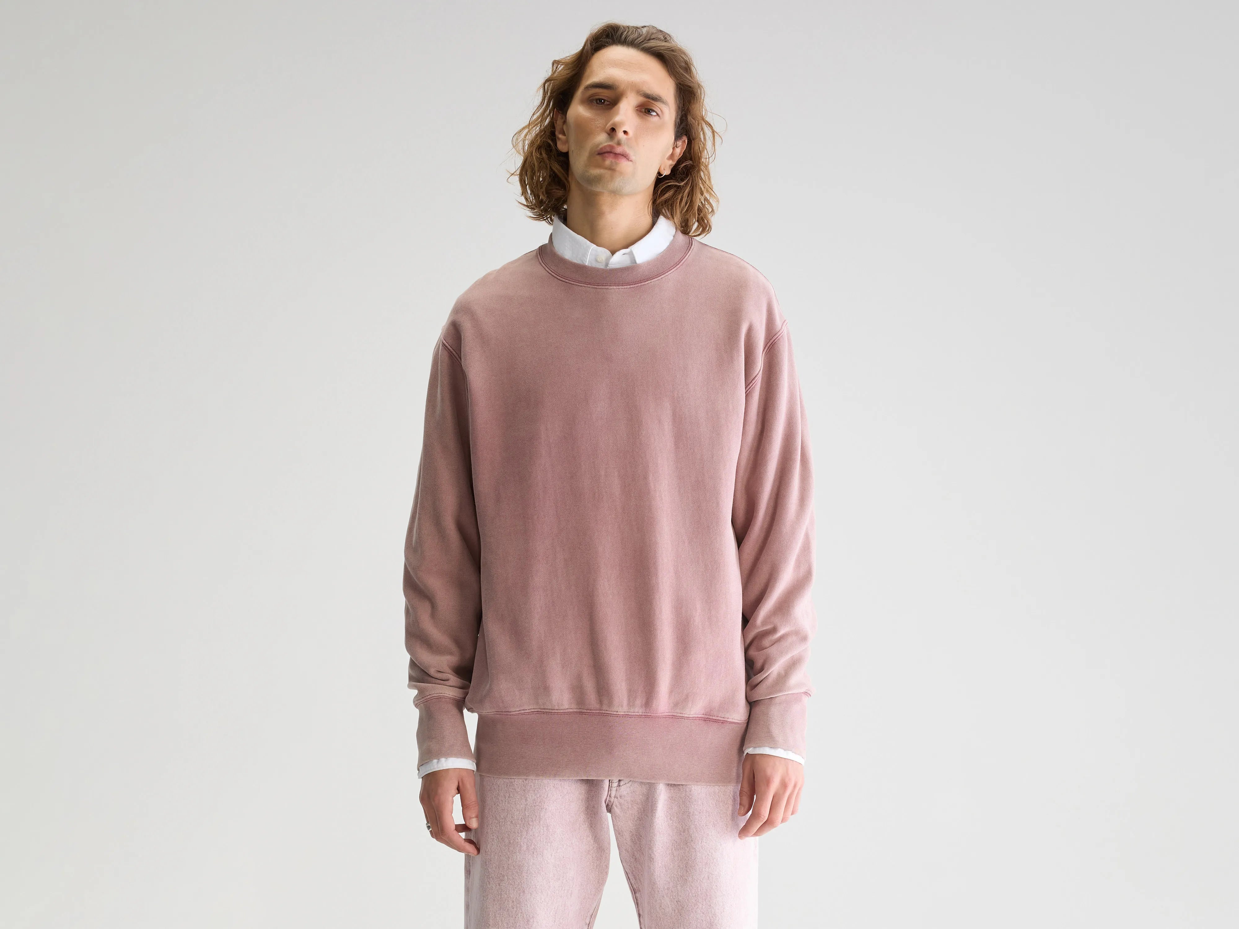 Flake sweatshirt met ronde hals (251 / M / LYCHEE)