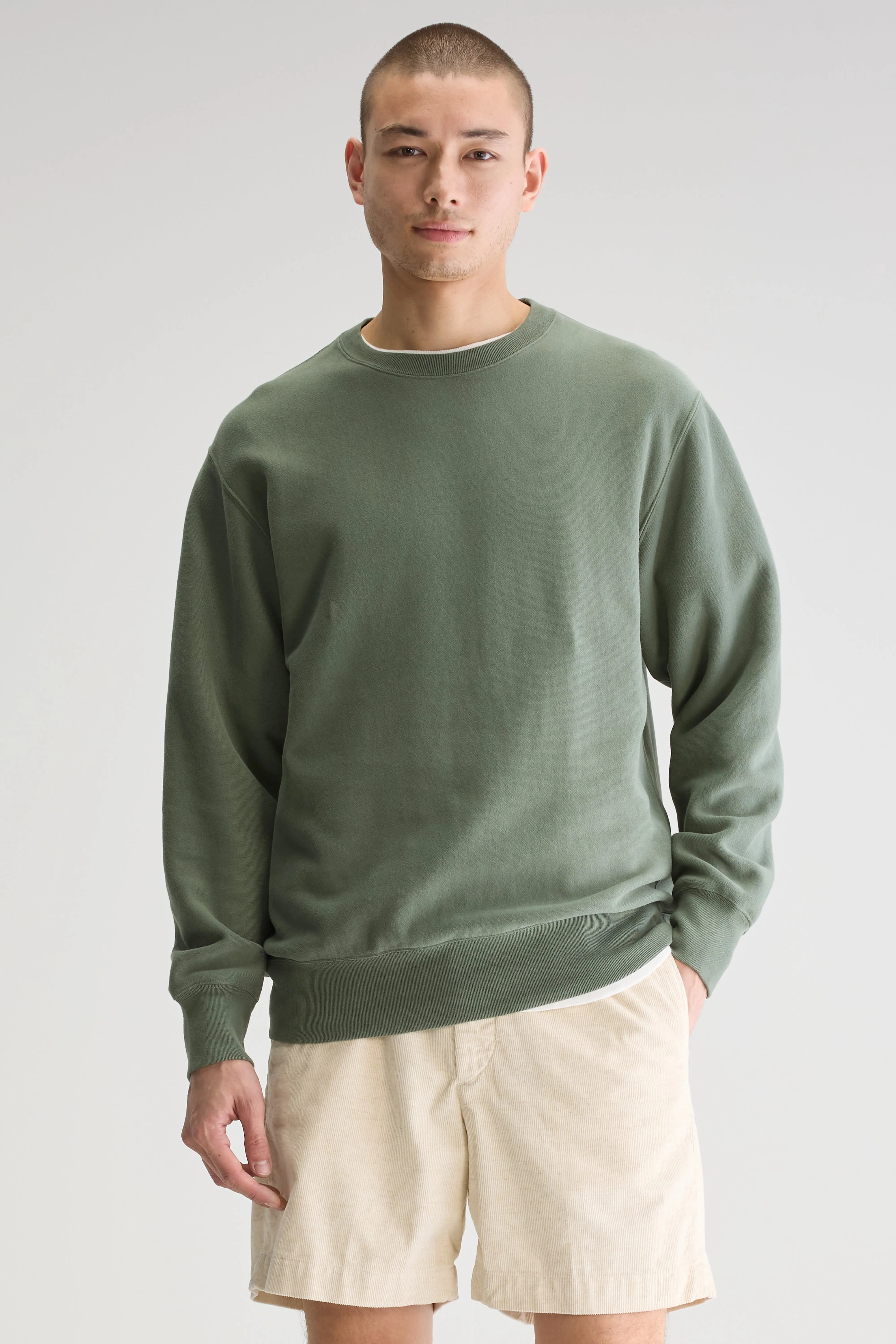 Flake crewneck sweatshirt (251 / M / THYME)