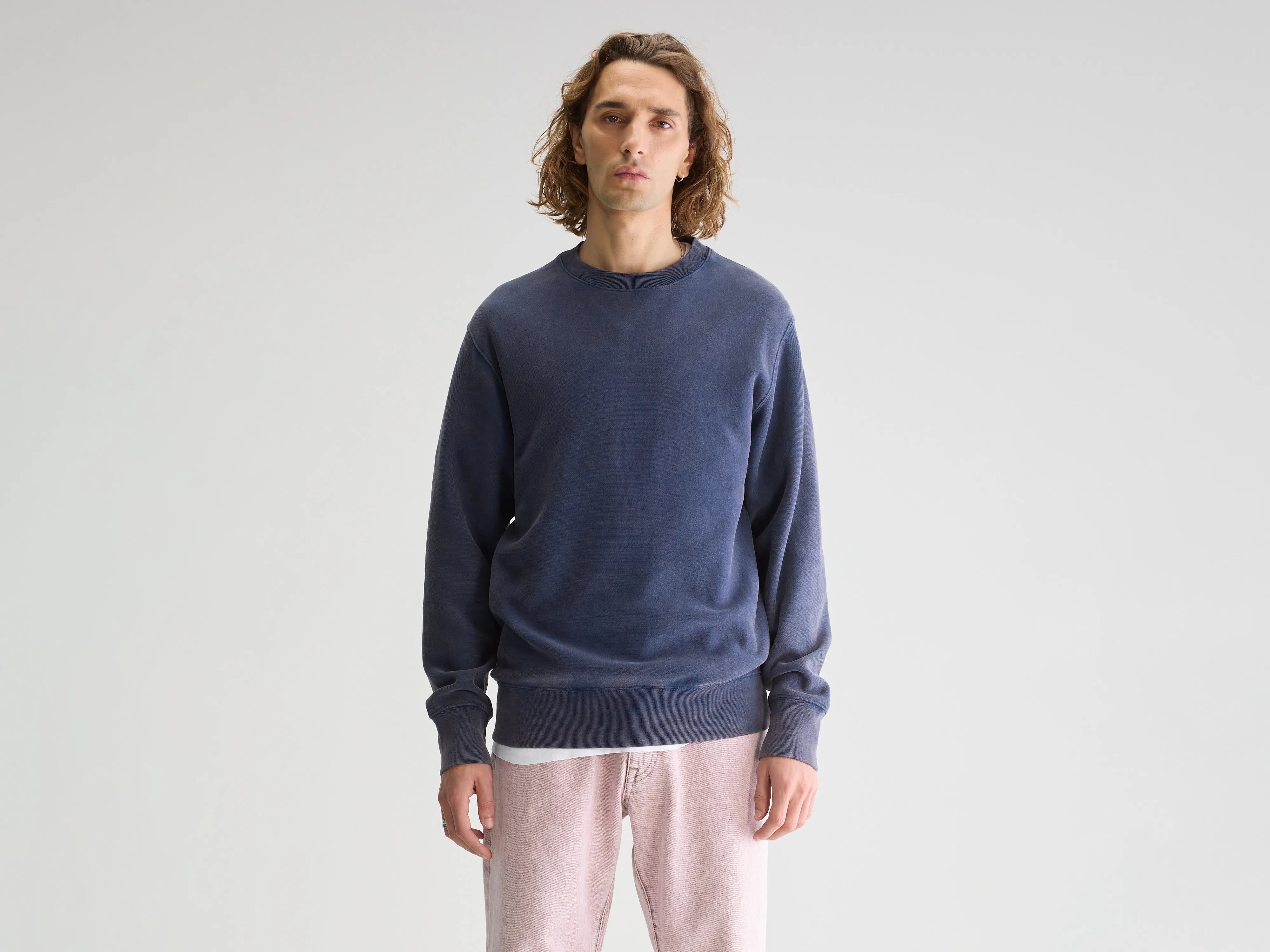 Flake crewneck sweatshirt (251 / M / REGAL BLUE)