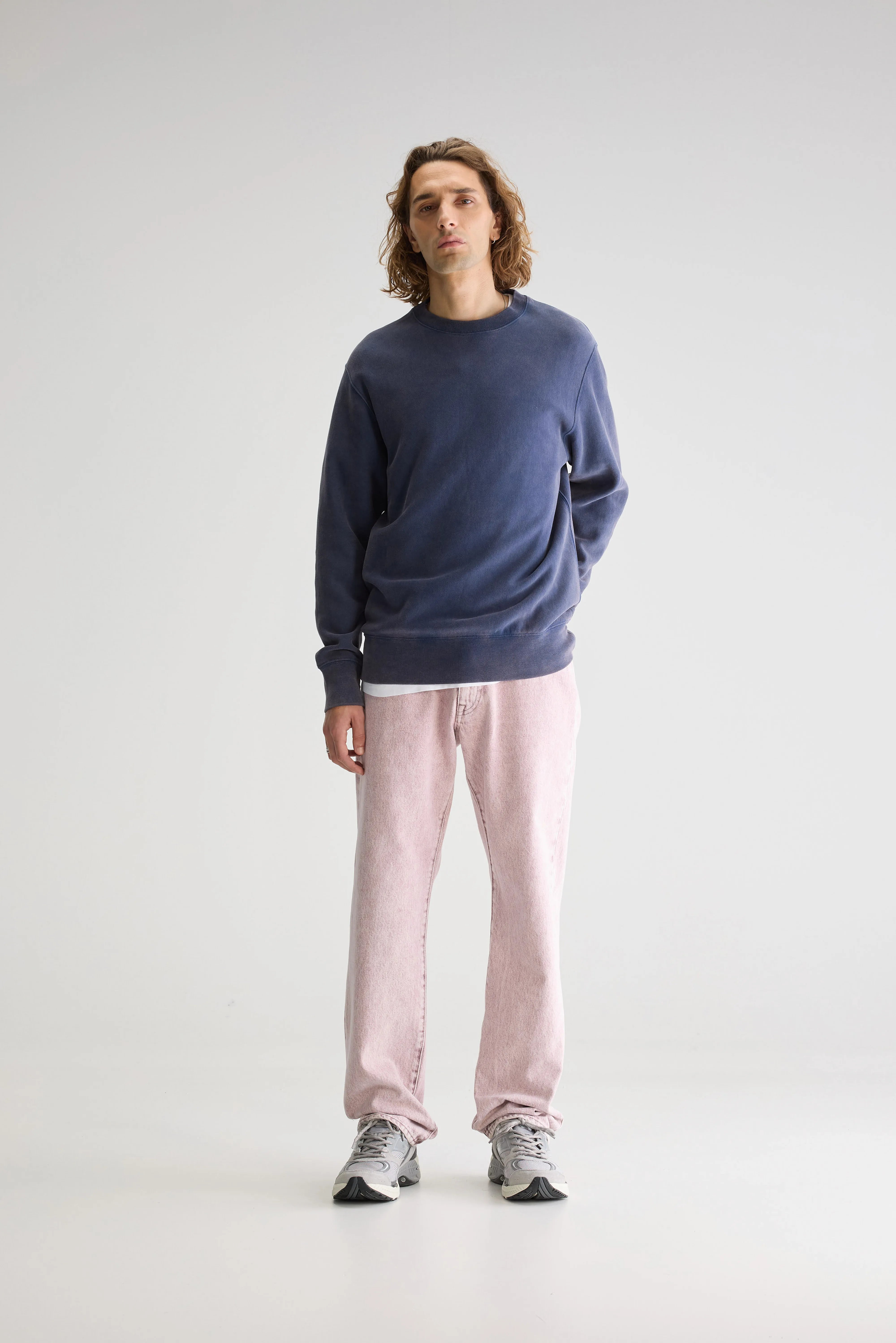 Flake Crewneck Sweatshirt - Regal blue For Men | Bellerose