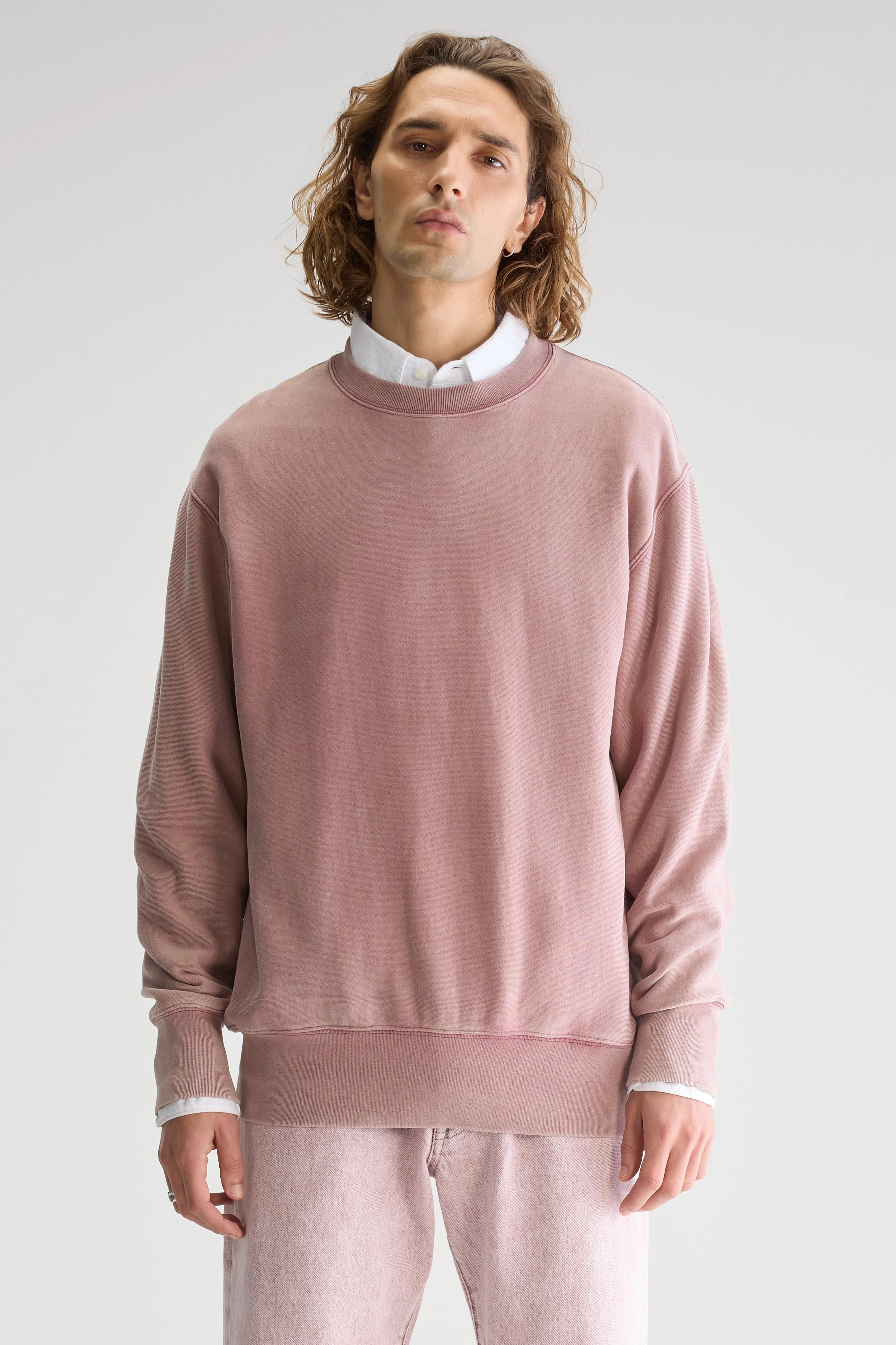 Flake Crewneck Sweatshirt - Lychee For Men | Bellerose