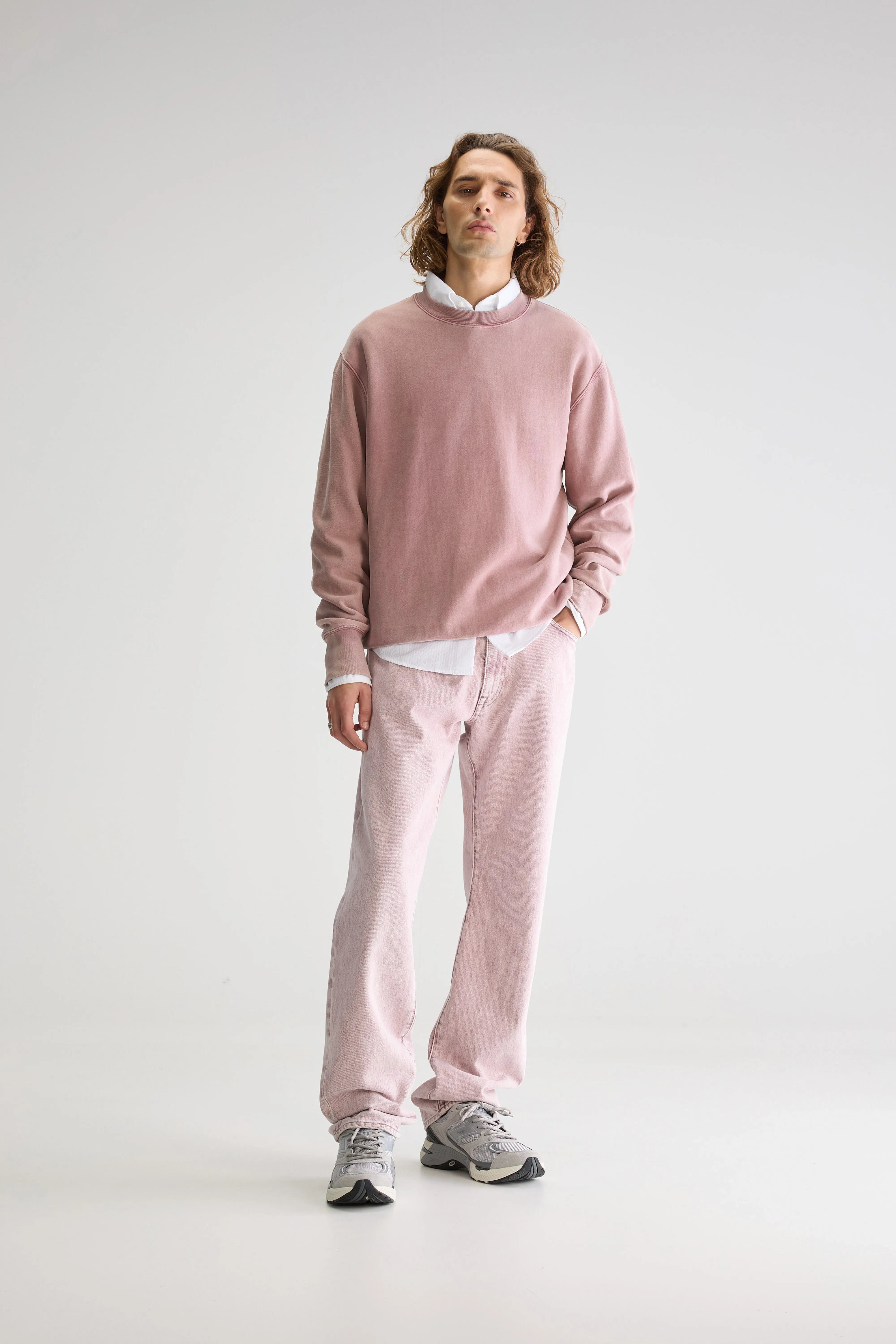 Flake Sweatshirt Met Ronde Hals - Lychee Voor Heren | Bellerose