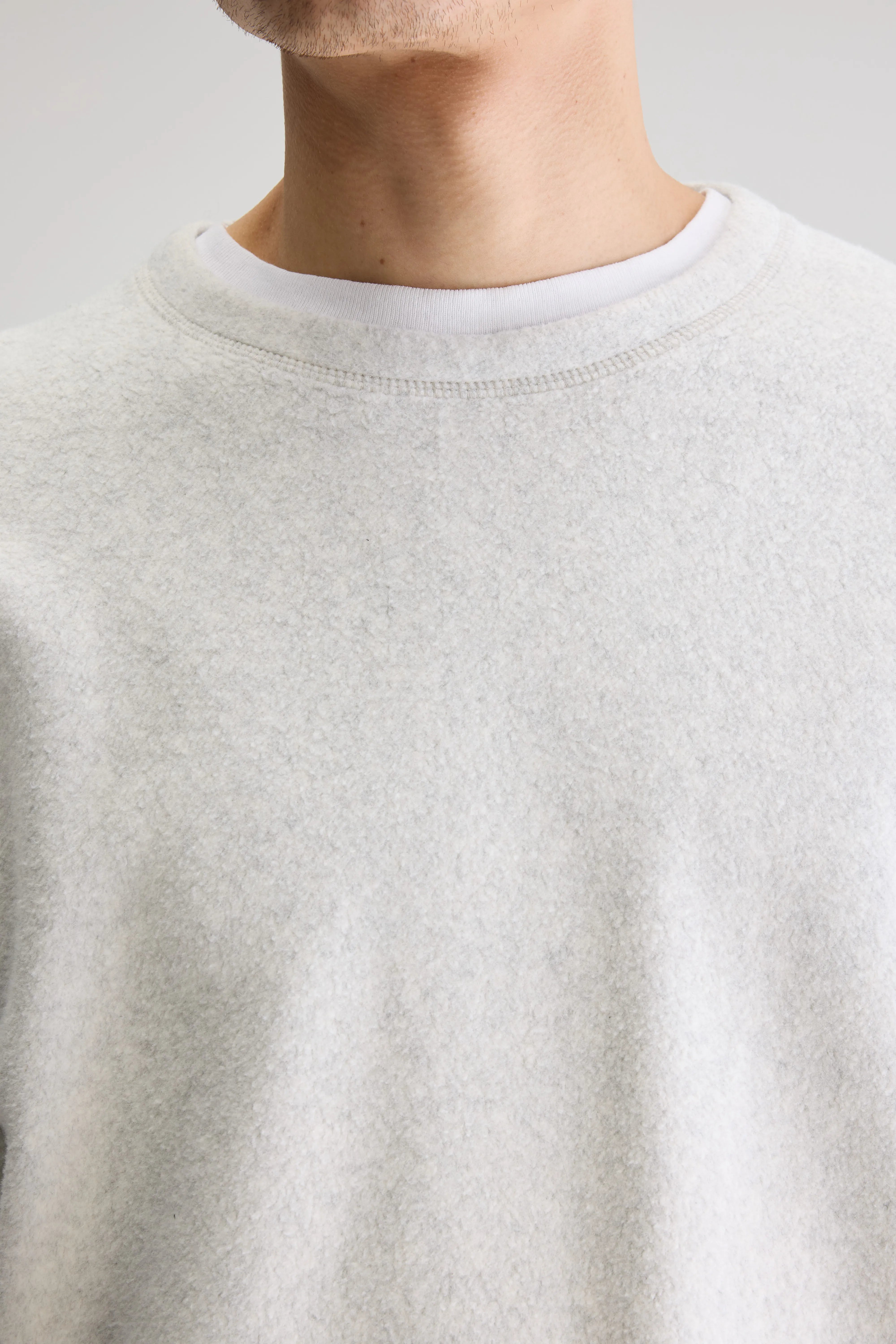 Sweatshirt Col Rond Matt - Oyster Pour Homme | Bellerose