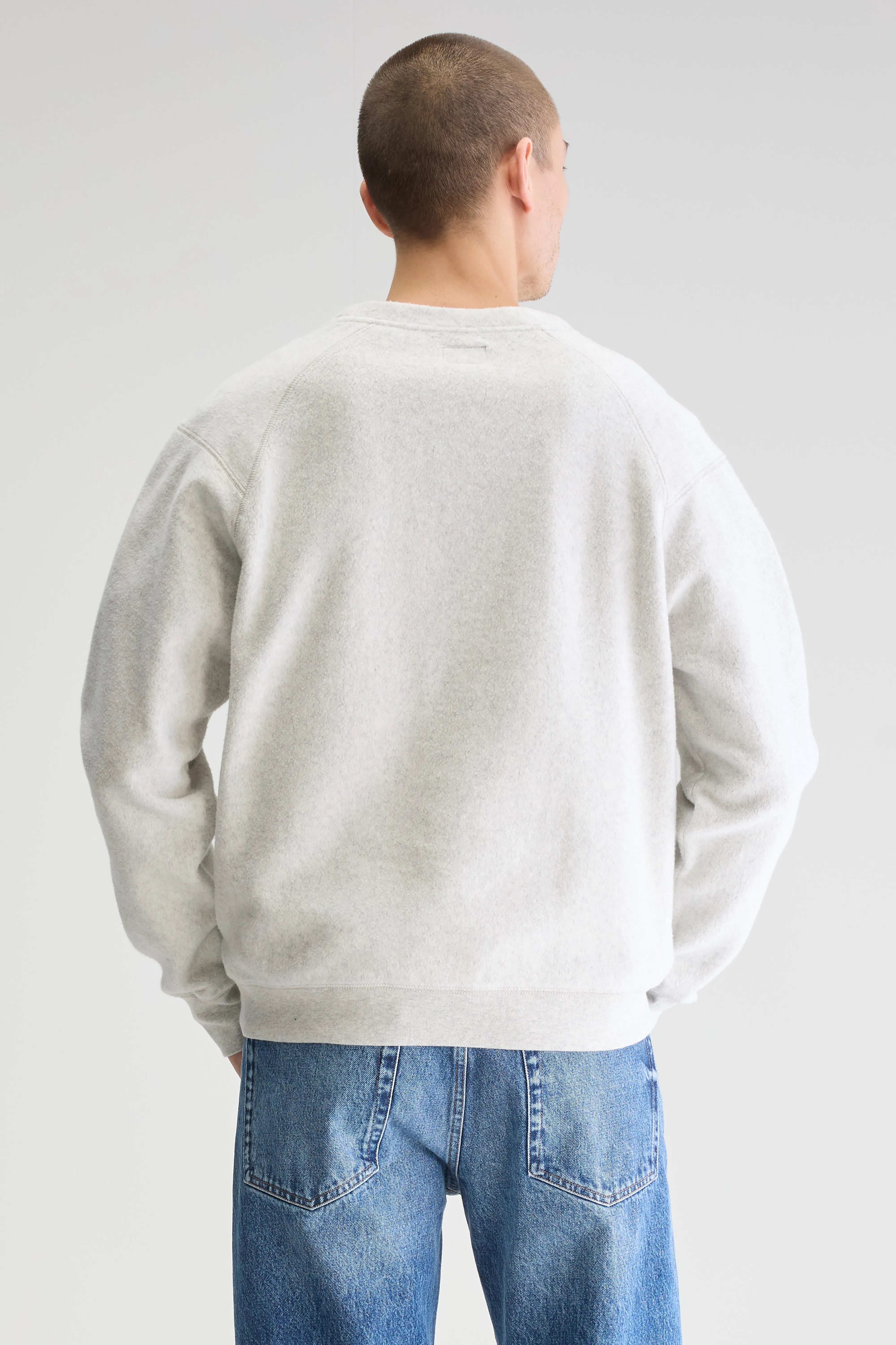 Sweatshirt Col Rond Matt - Oyster Pour Homme | Bellerose