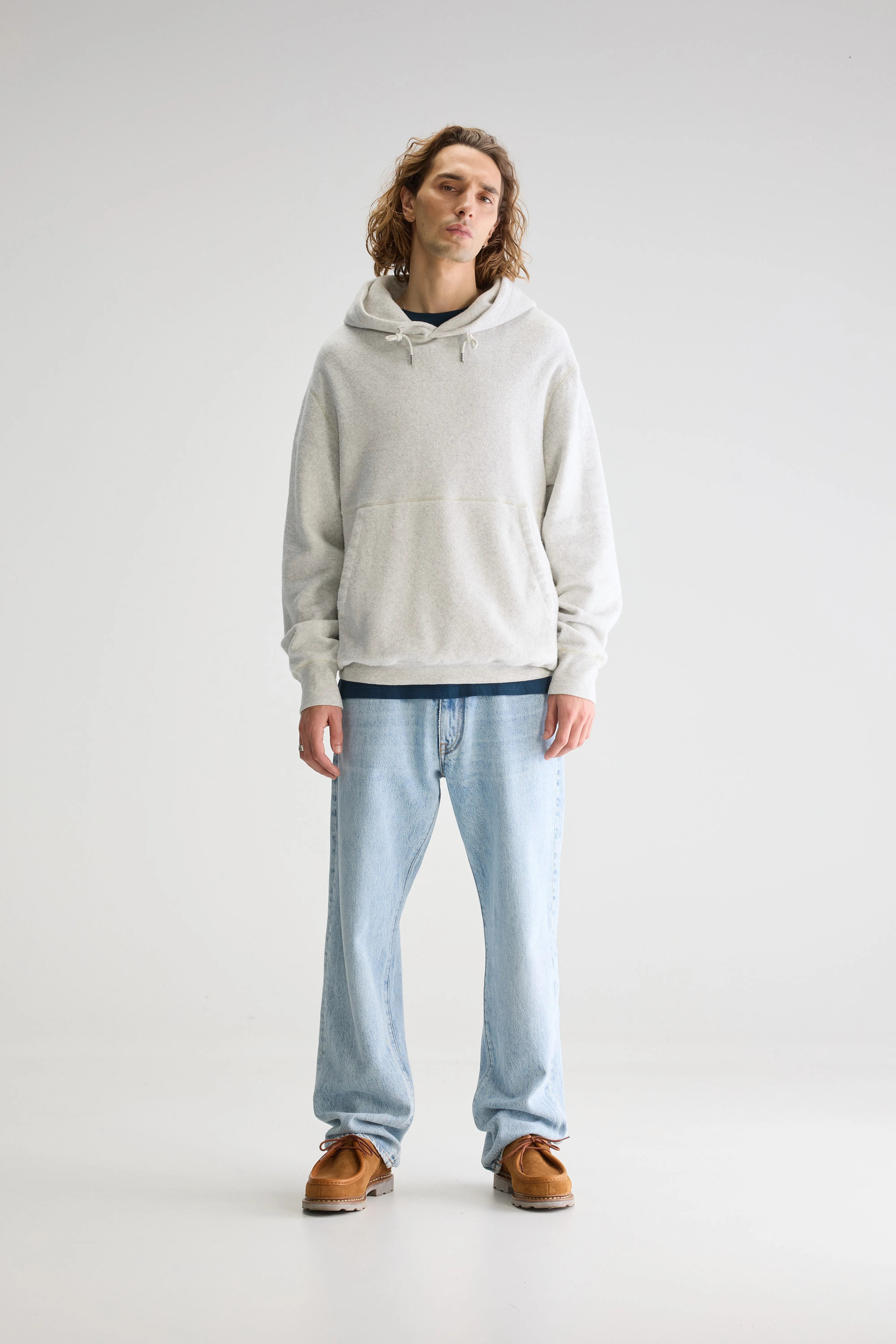 Mattis Relaxed Hoodie - Oyster For Men | Bellerose