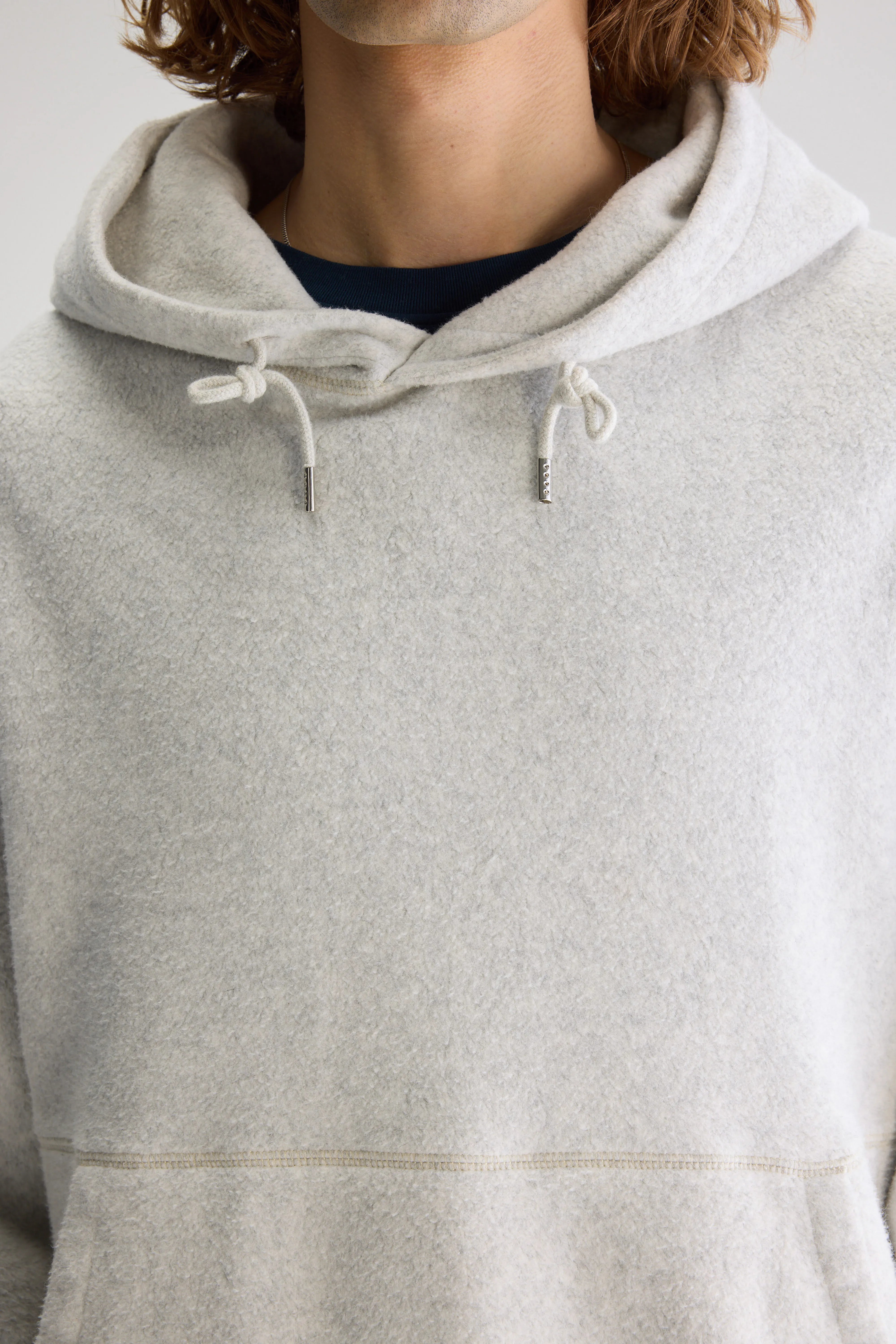 Mattis Losse Hoodie - Oyster Voor Heren | Bellerose