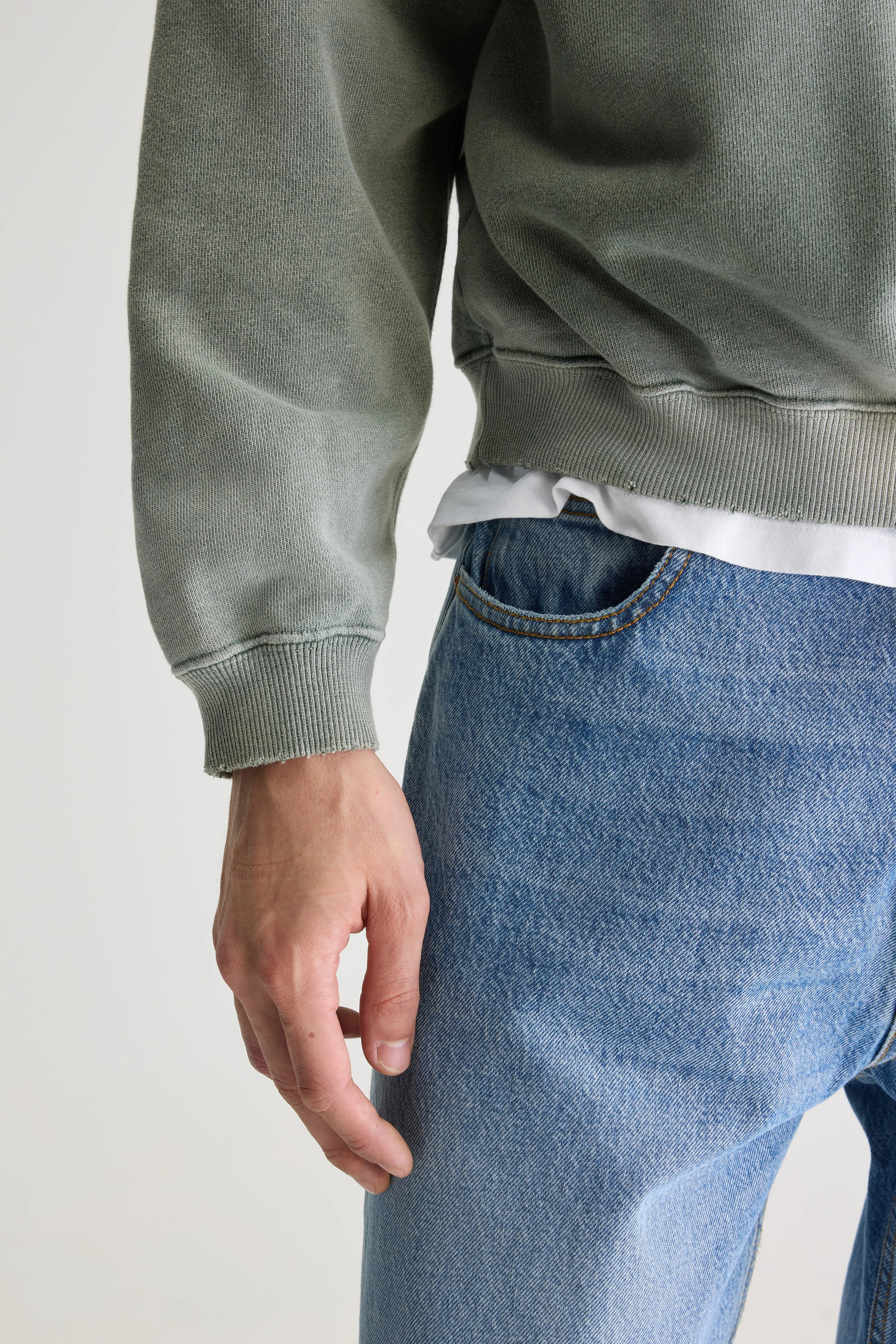 Sweatshirt col rond Fabien (251 / M / SAGE)