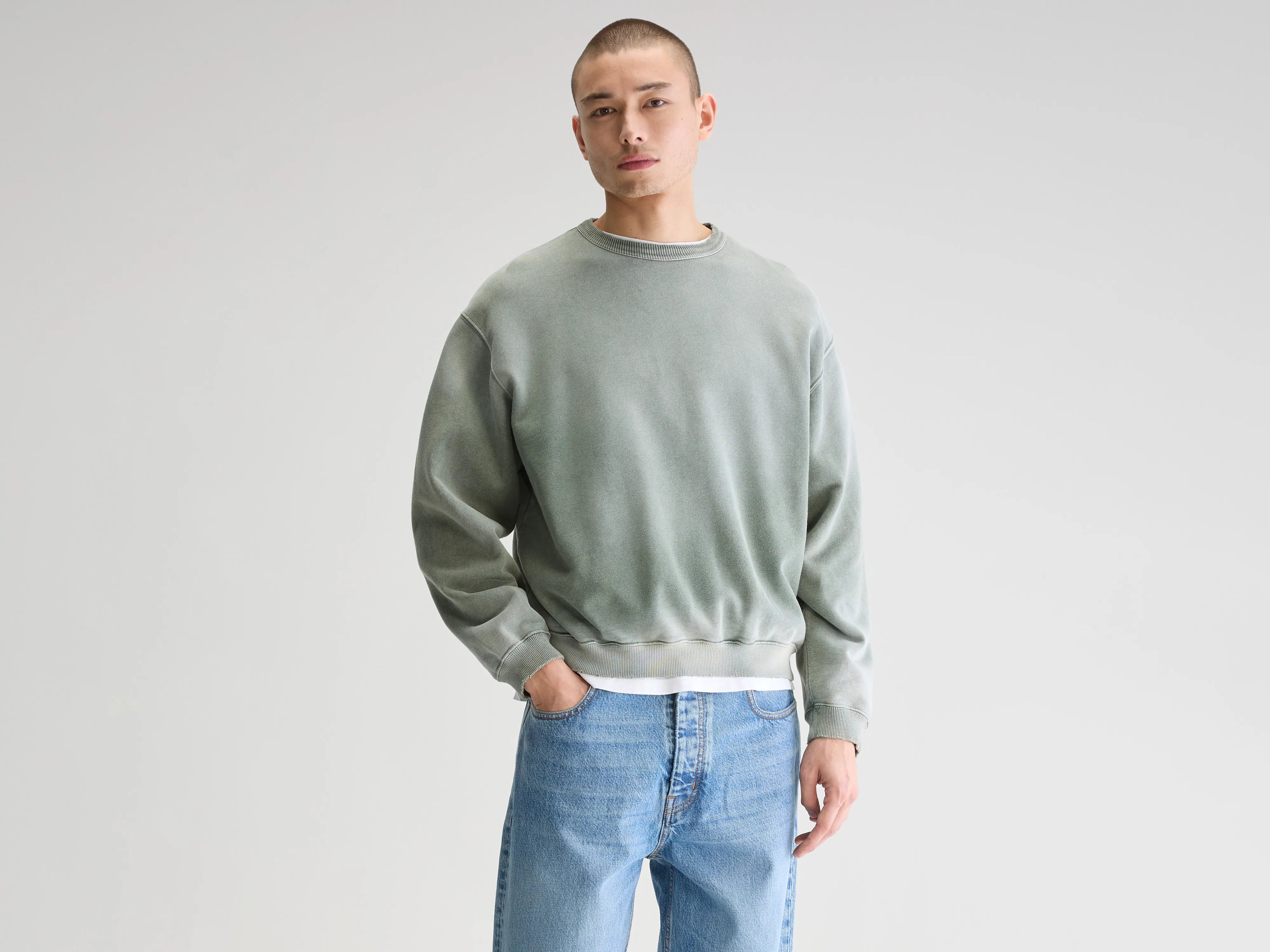 Fabien crewneck sweatshirt (251 / M / SAGE)