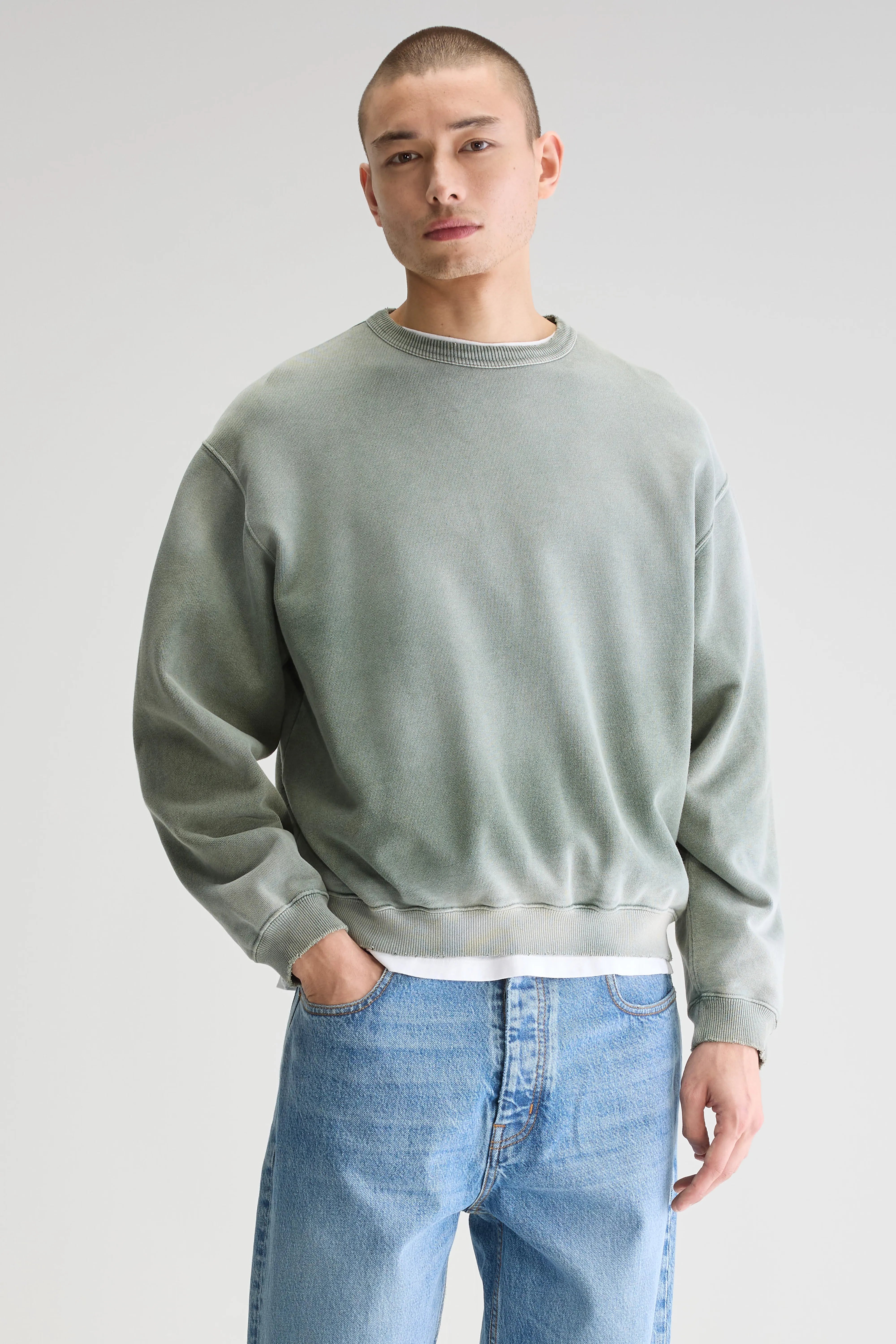 Sweatshirt Col Rond Fabien - Sage Pour Homme | Bellerose