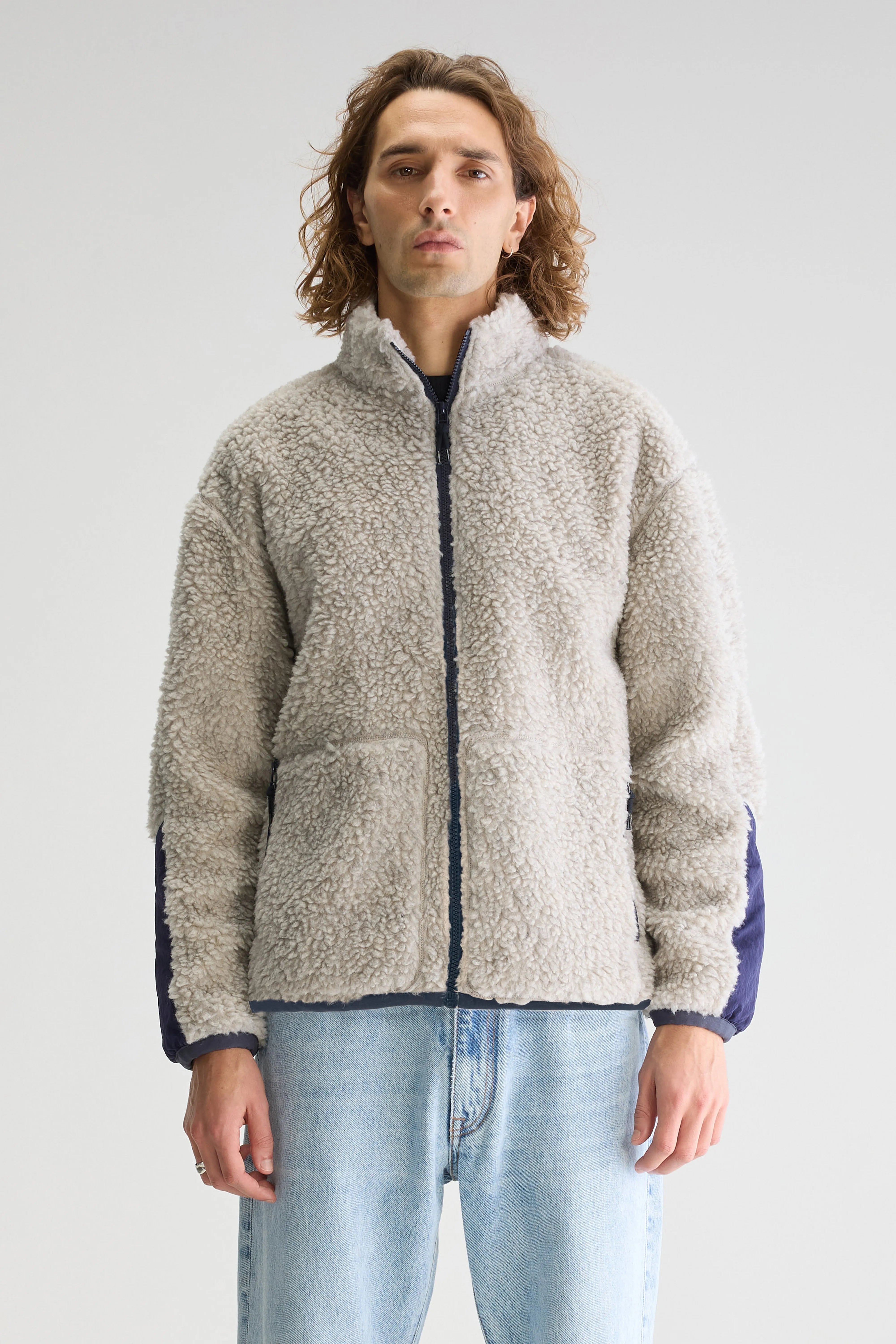 Jordel Sweatshirt Jas Met Rits - H. grey Voor Heren | Bellerose