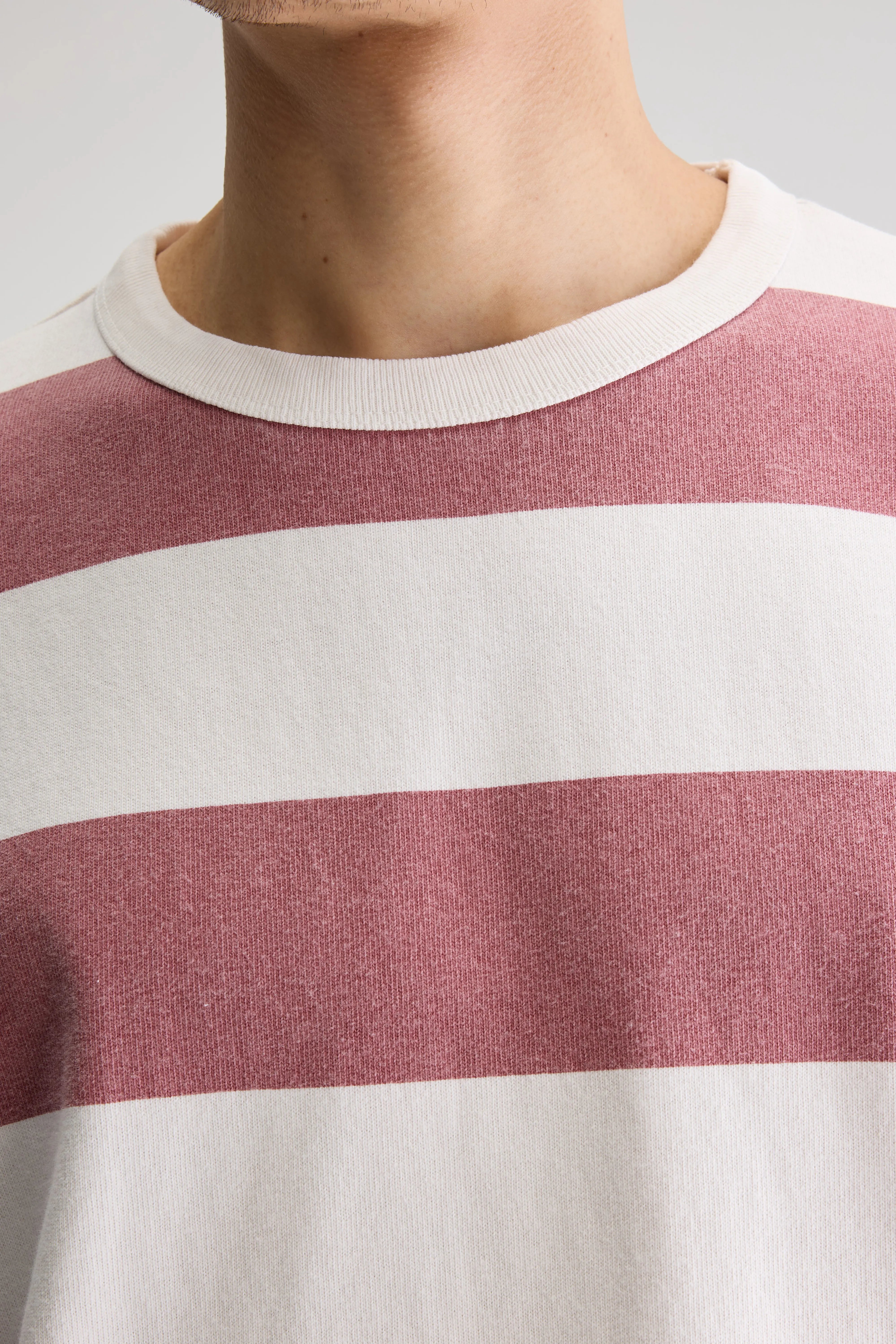 Fuller Long-sleeve T-shirt - Lychee / Off white For Men | Bellerose