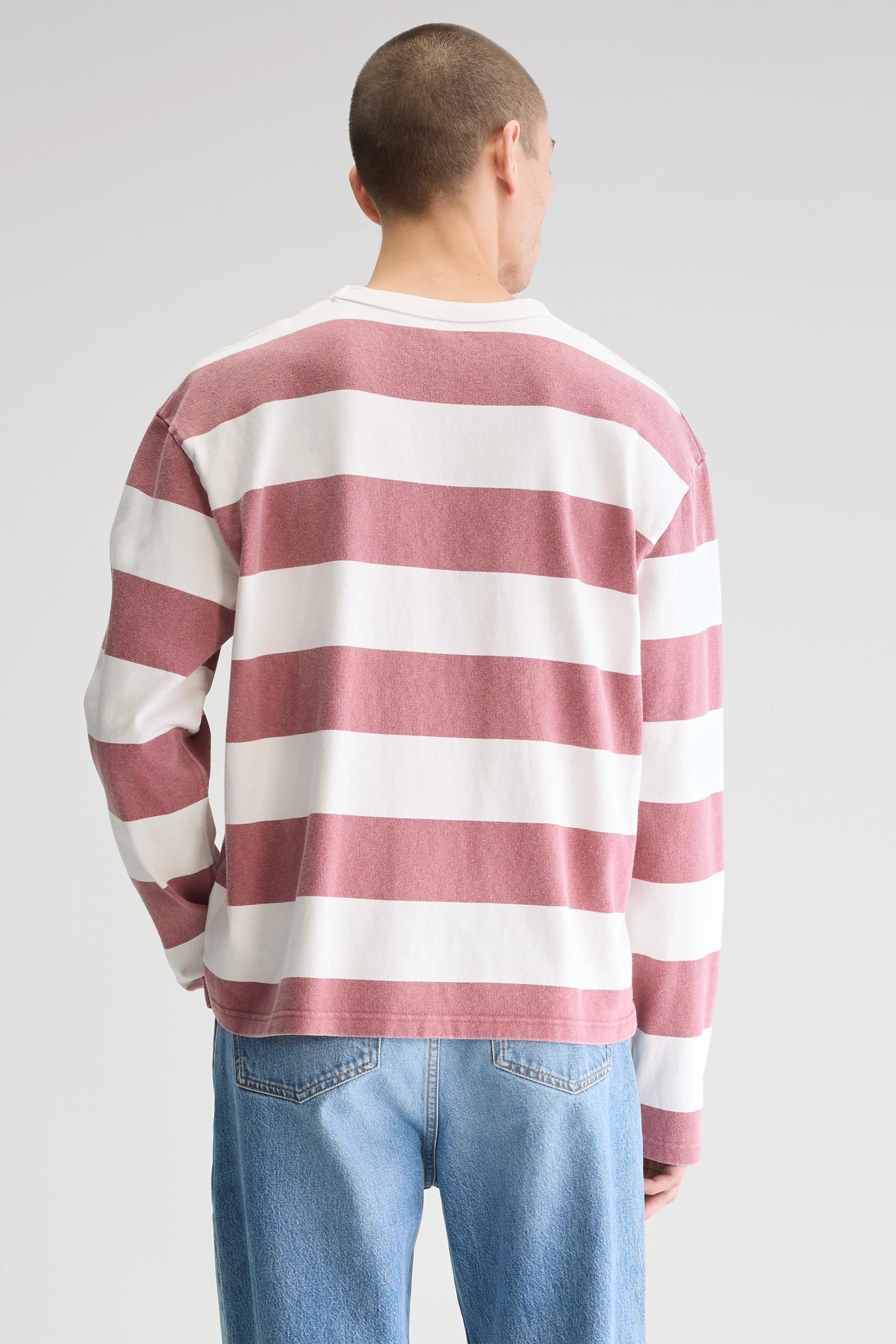 Fuller Long-sleeve T-shirt - Lychee / Off white For Men | Bellerose