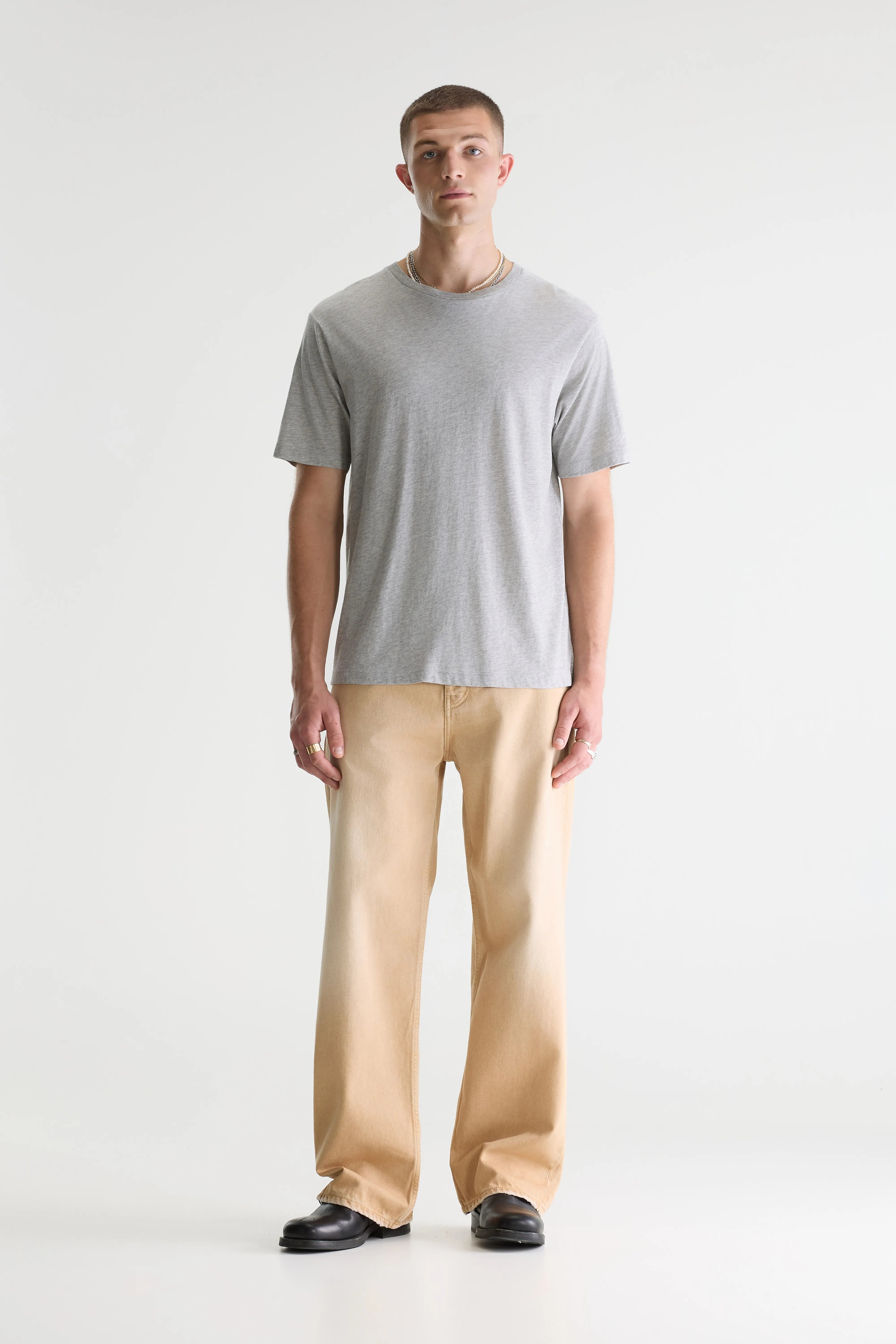 T-shirt Gris À Manches Courtes Vinx - Heather grey Pour Homme | Bellerose