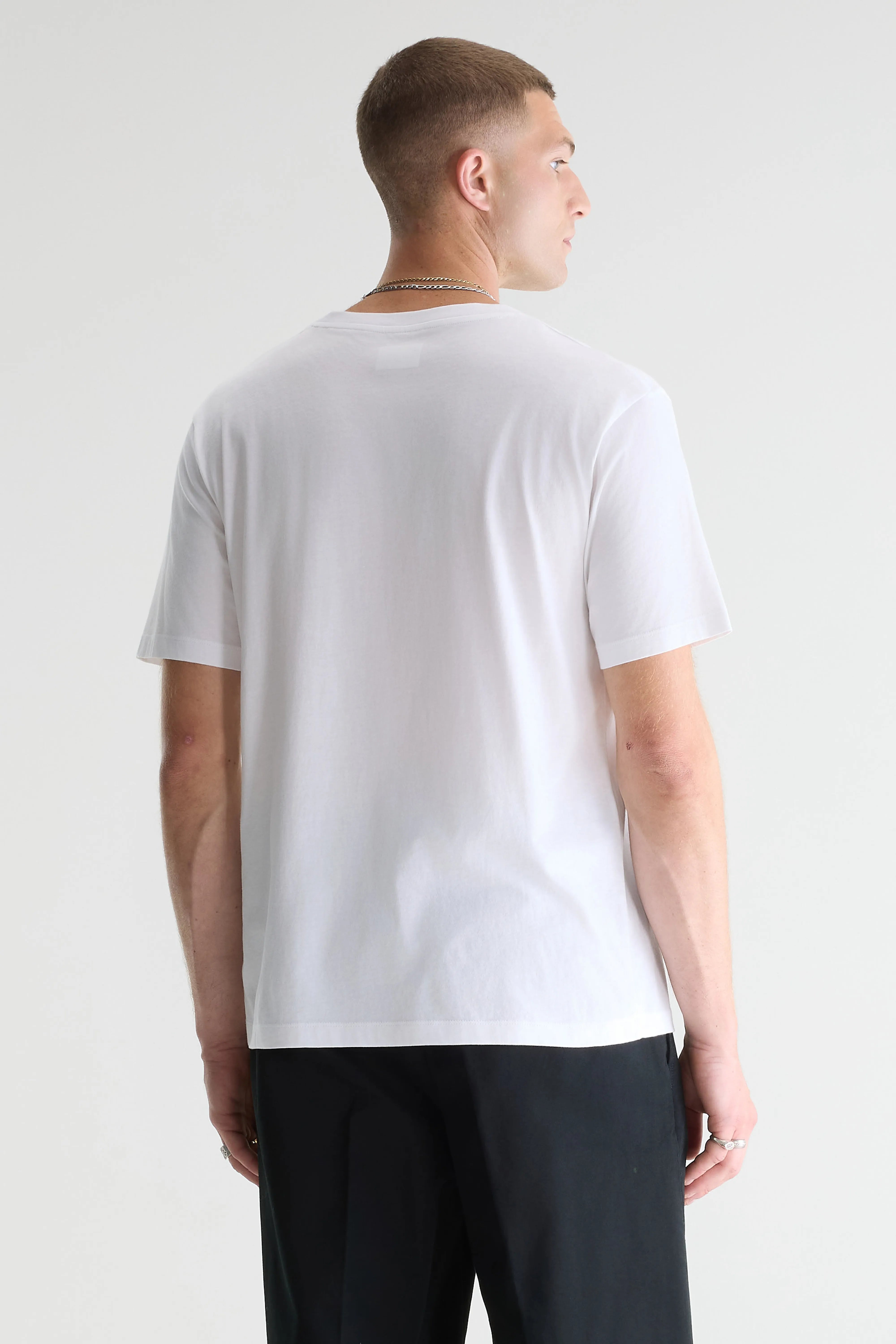 T-shirt Blanc À Manches Courtes Vinx - White Pour Homme | Bellerose
