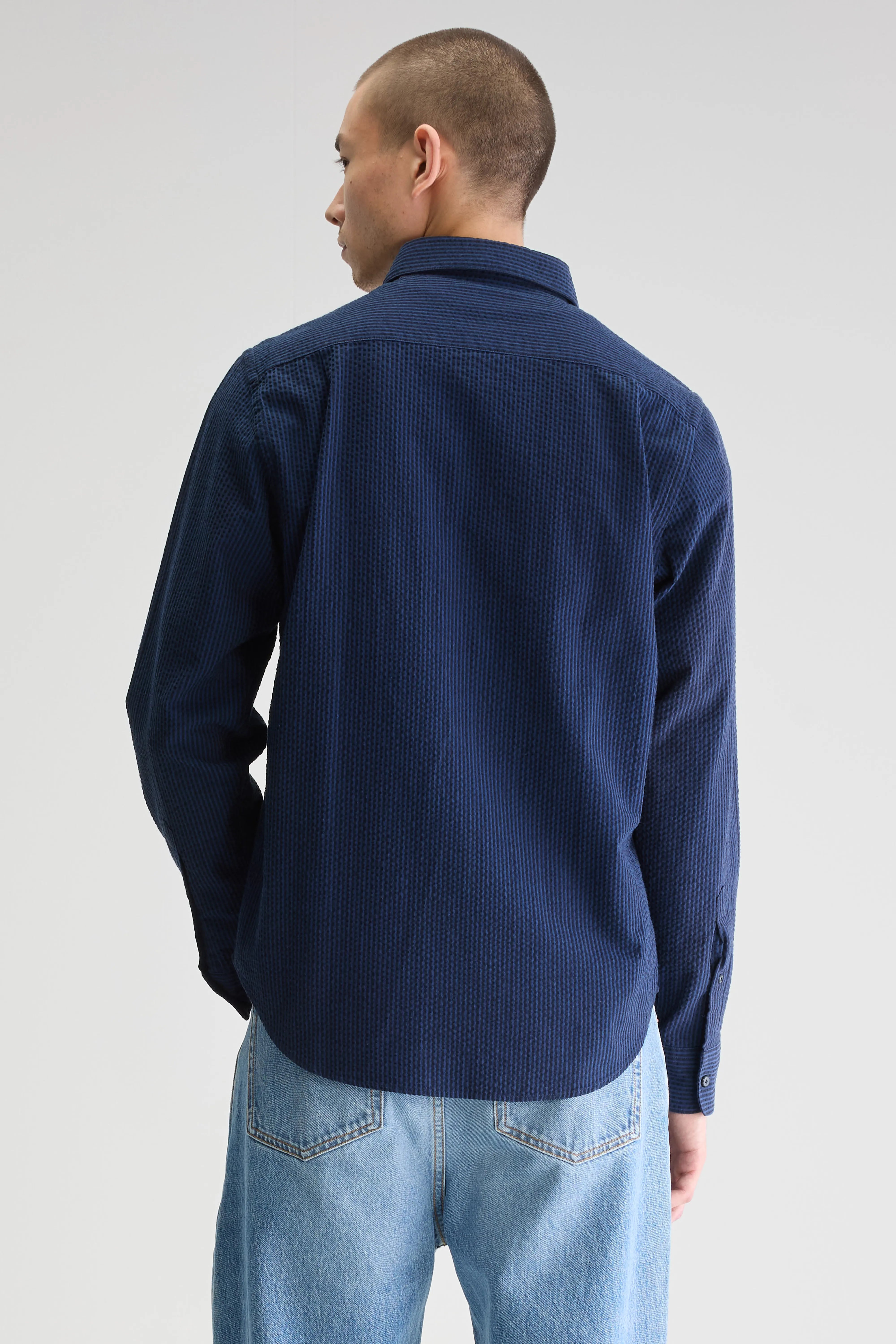 Franklin Klassiek Hemd - Navy Voor Heren | Bellerose