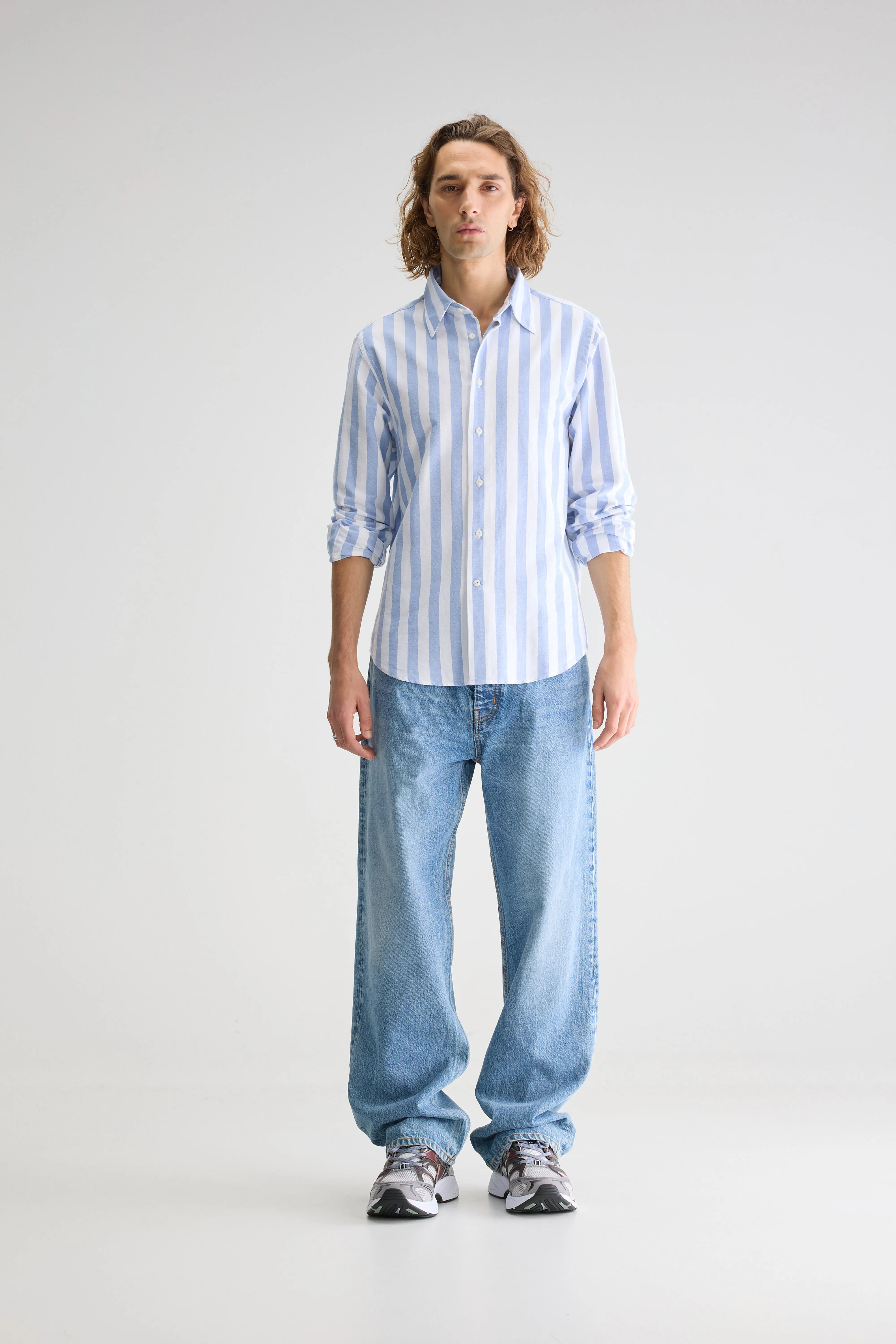 Franklin Klassiek Hemd - Sky / White Voor Heren | Bellerose