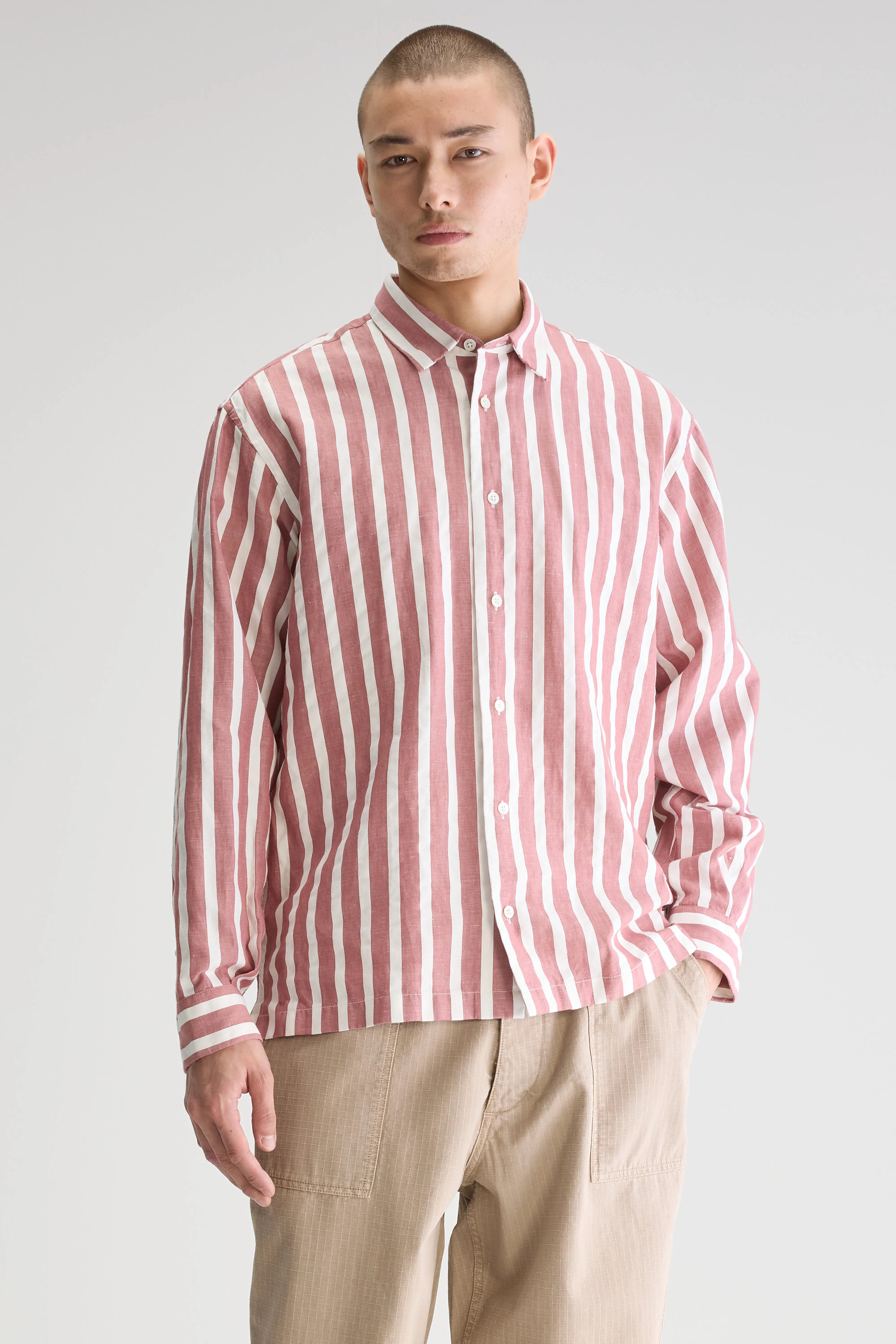 Flip Relaxed Shirt - Lychee / White For Men | Bellerose