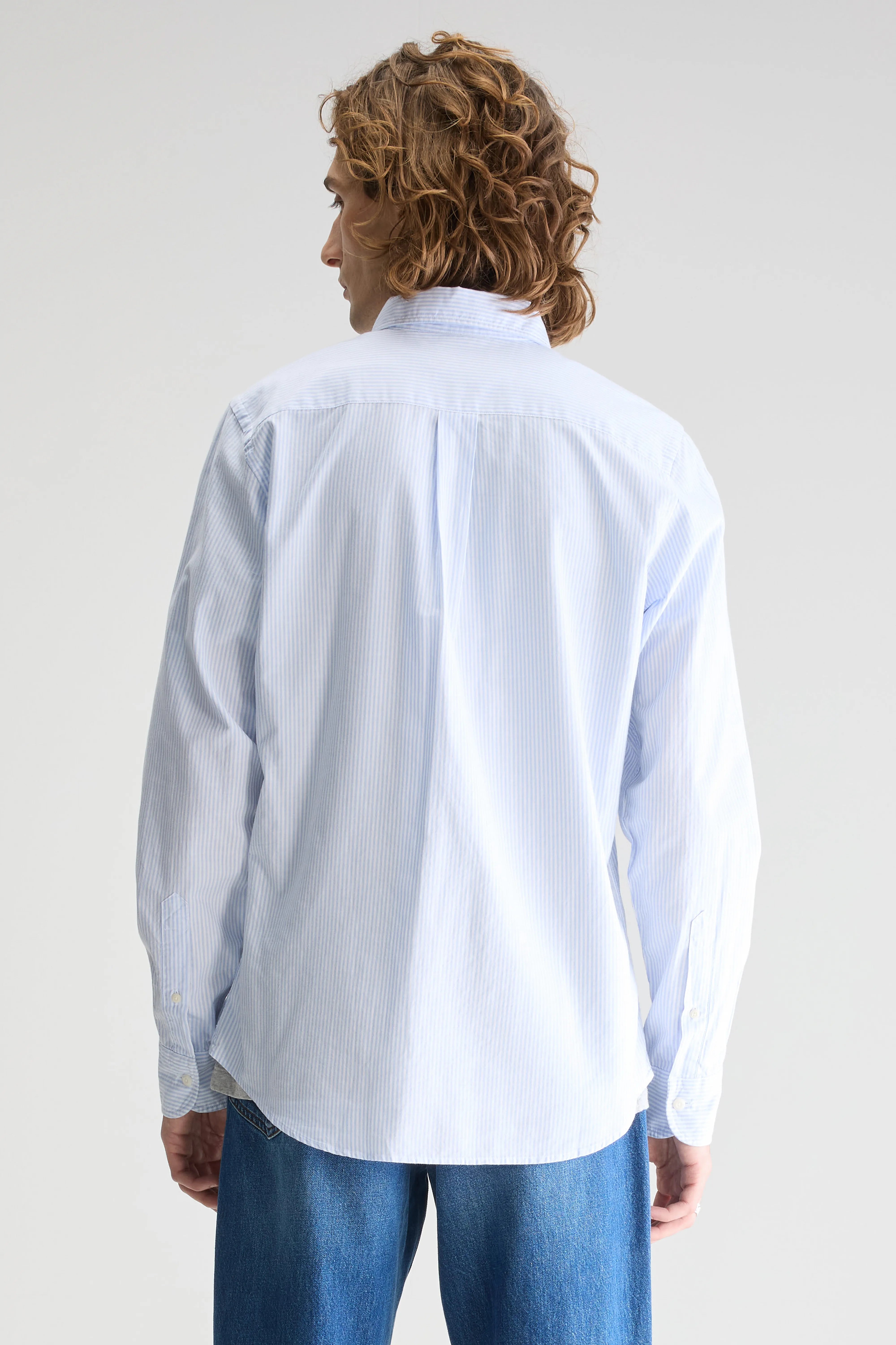 Mire Slim Shirt - Sky / White For Men | Bellerose