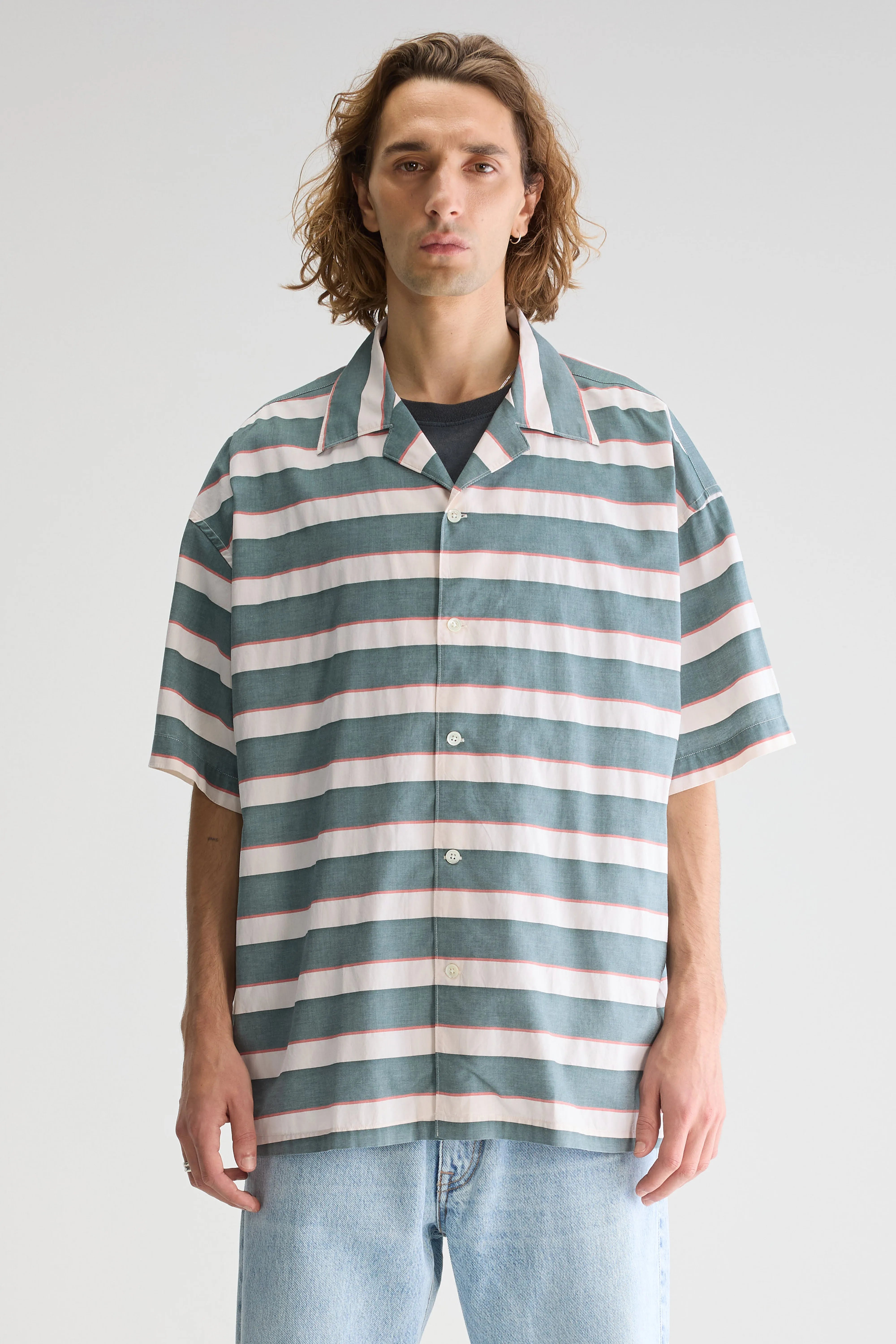 Flare Relaxed Shirt - Ecru / Lychee / Thyme For Men | Bellerose