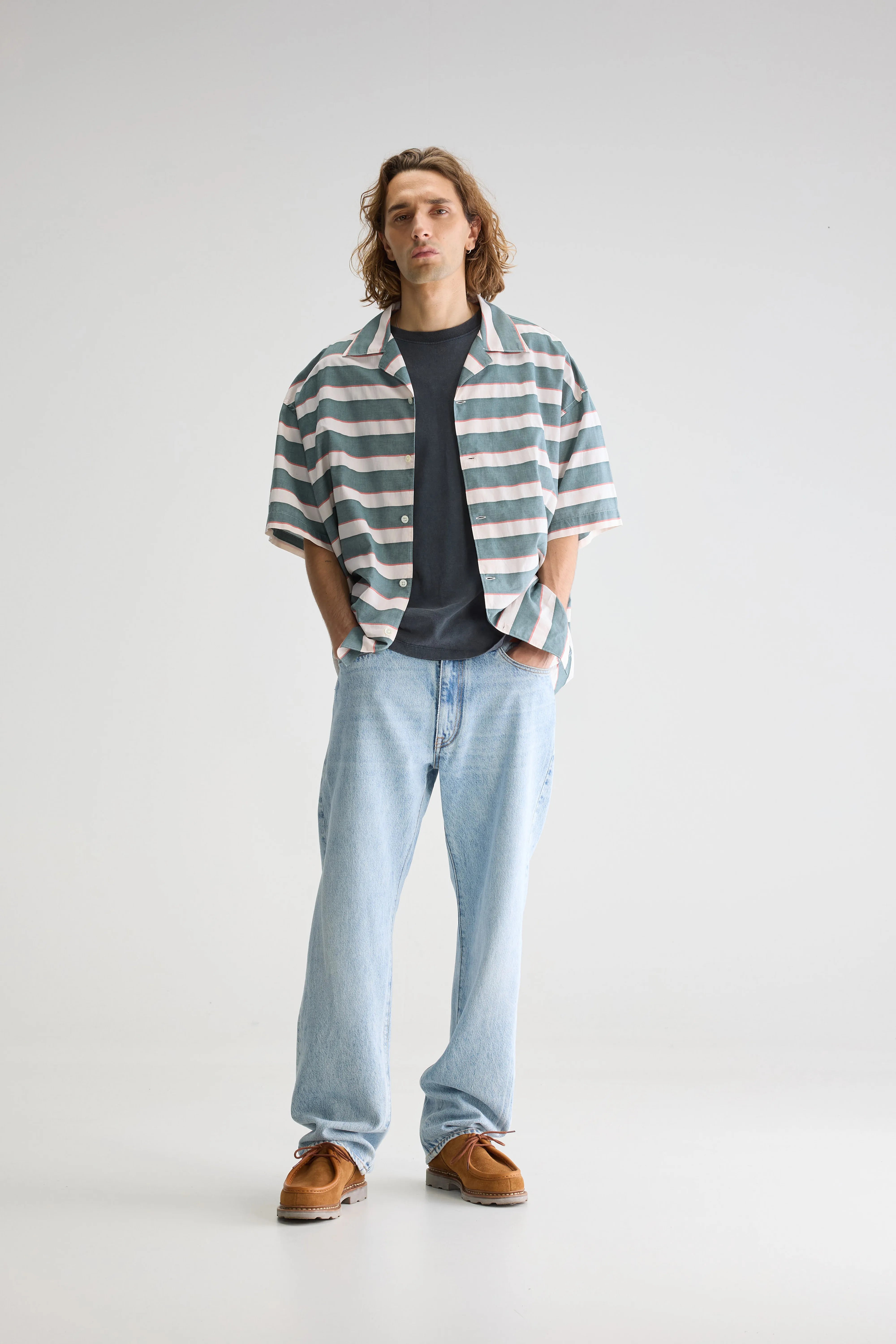 Flare Relaxed Shirt - Ecru / Lychee / Thyme For Men | Bellerose