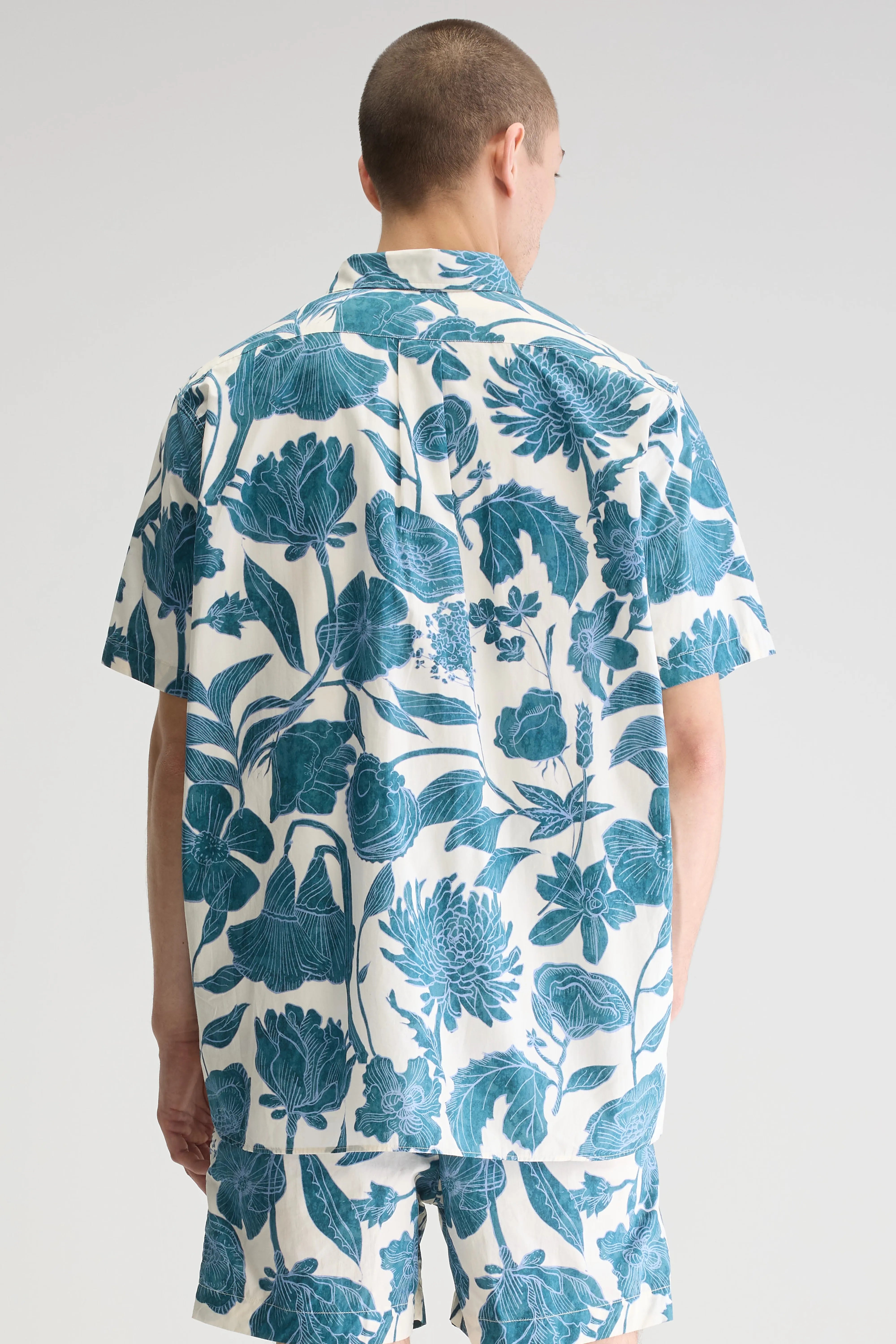 Zoom Los Hemd - Prussian / Snow Voor Heren | Bellerose