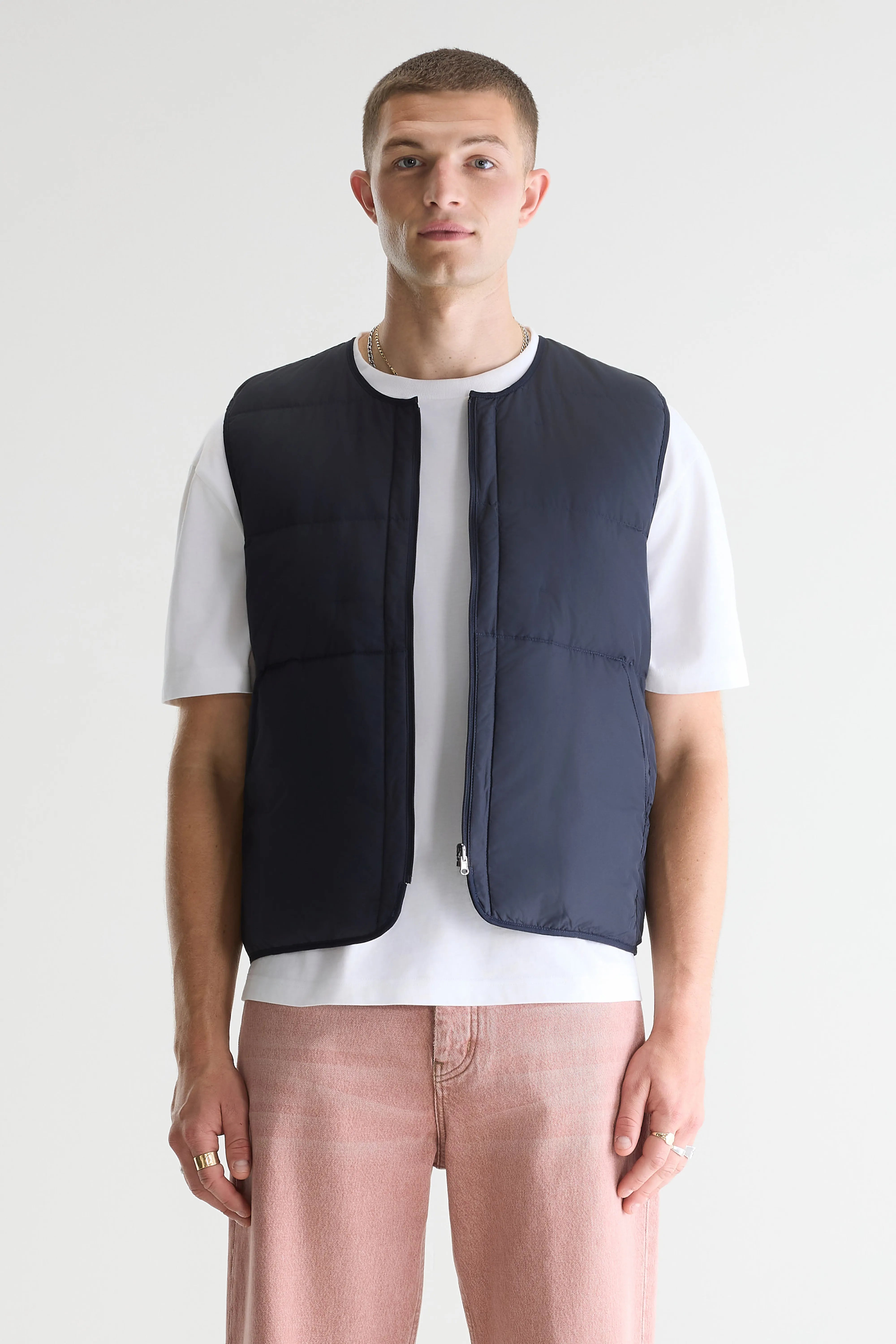 Hoch Marineblauwe Zip-up Bodywarmer - Navy Voor Heren | Bellerose