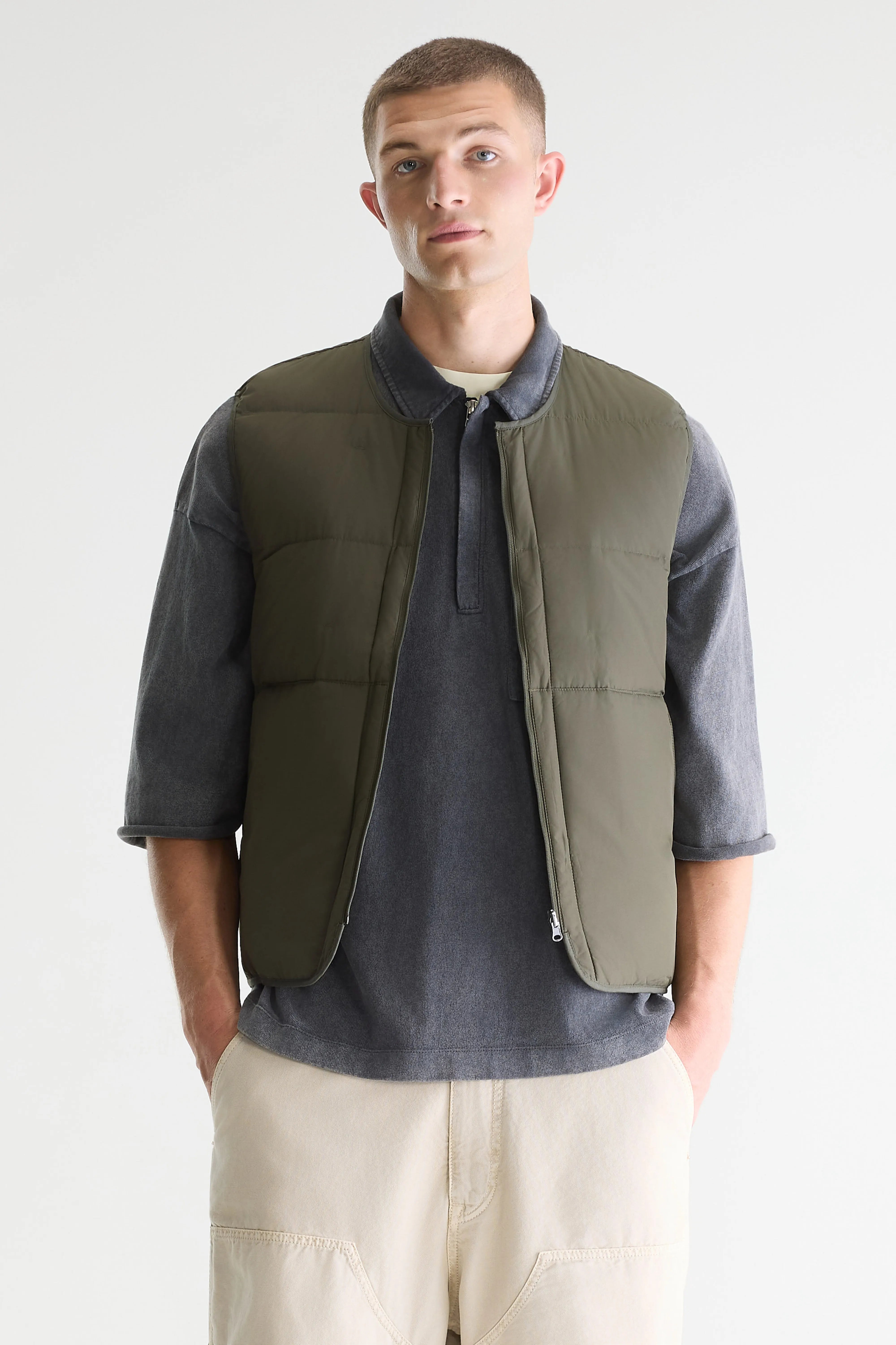Hoch Groene Zip-up Bodywarmer - Dark olive Voor Heren | Bellerose
