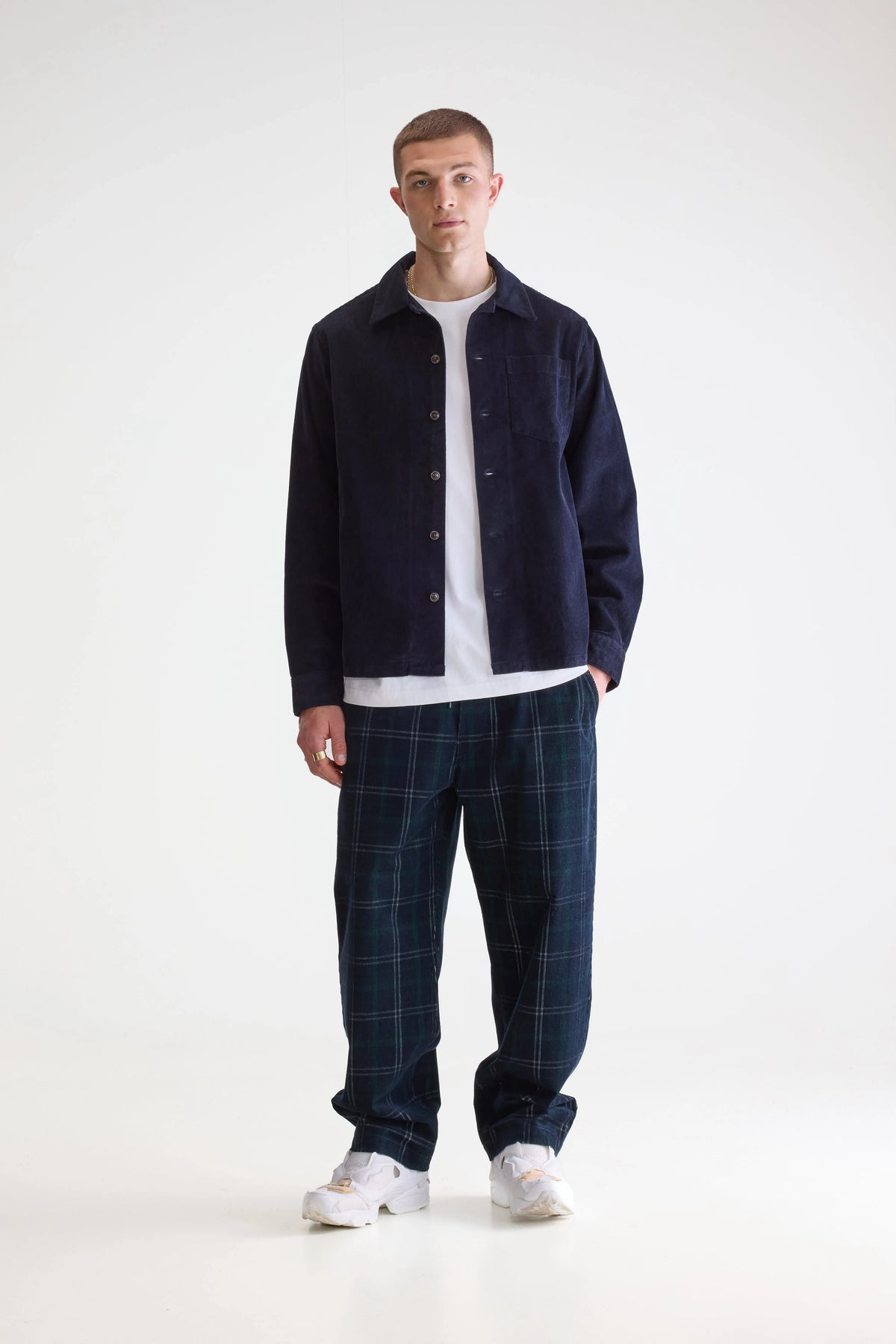 Goney Navy Blue Corduroy Overshirt - Navy For Men | Bellerose