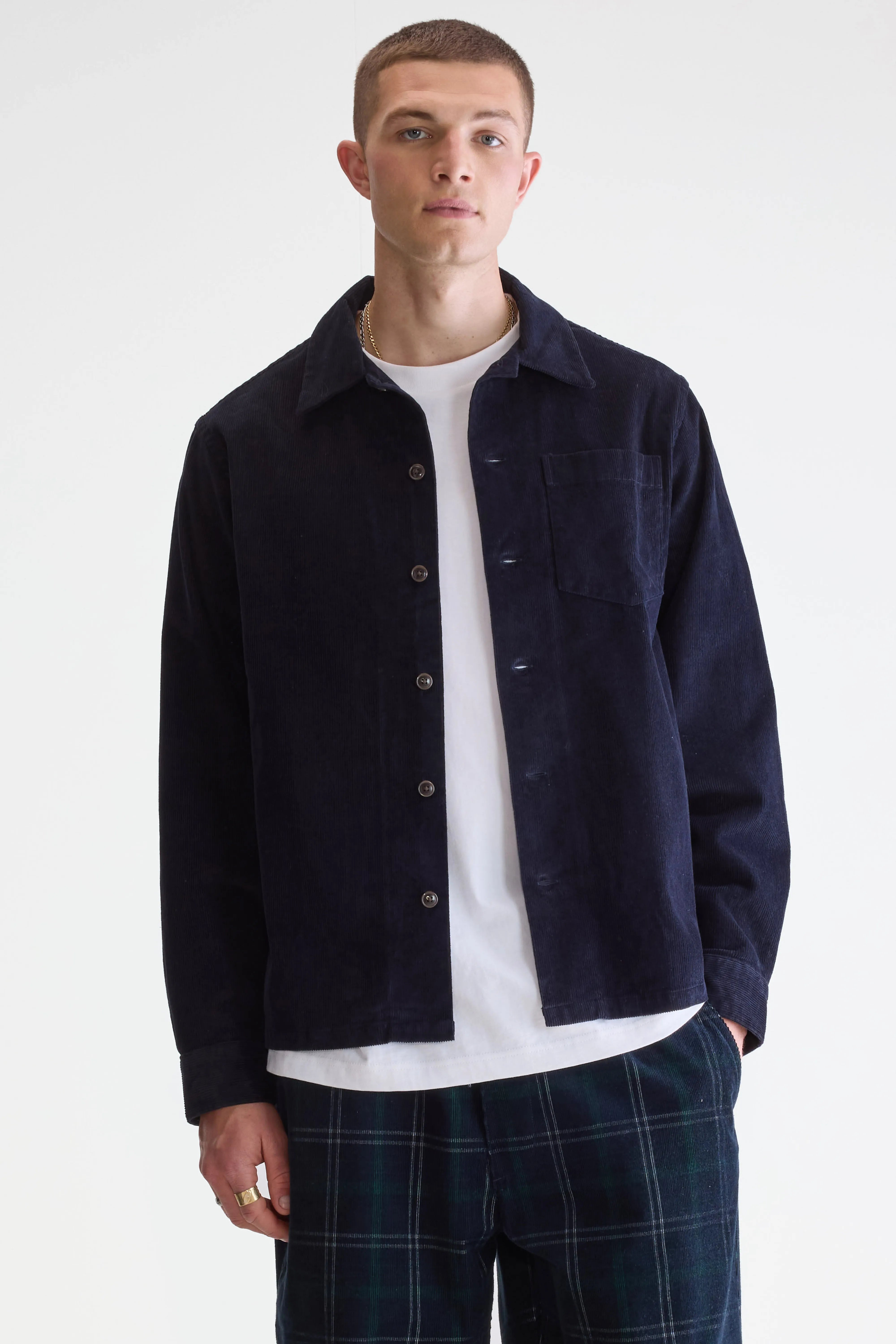 Goney Corduroy Overshirt - Navy Voor Heren | Bellerose