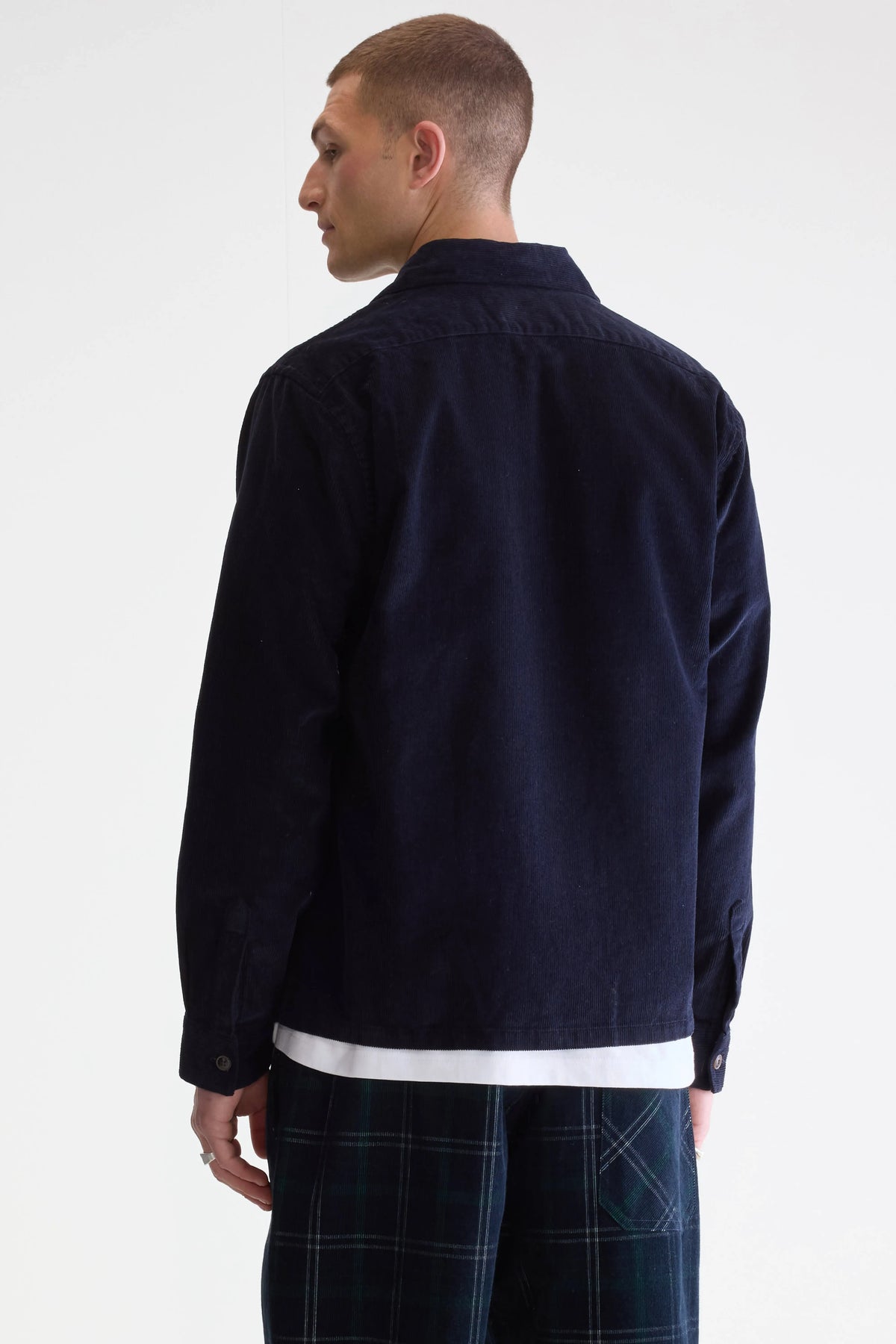 Goney Navy Blue Corduroy Overshirt - Navy For Men | Bellerose