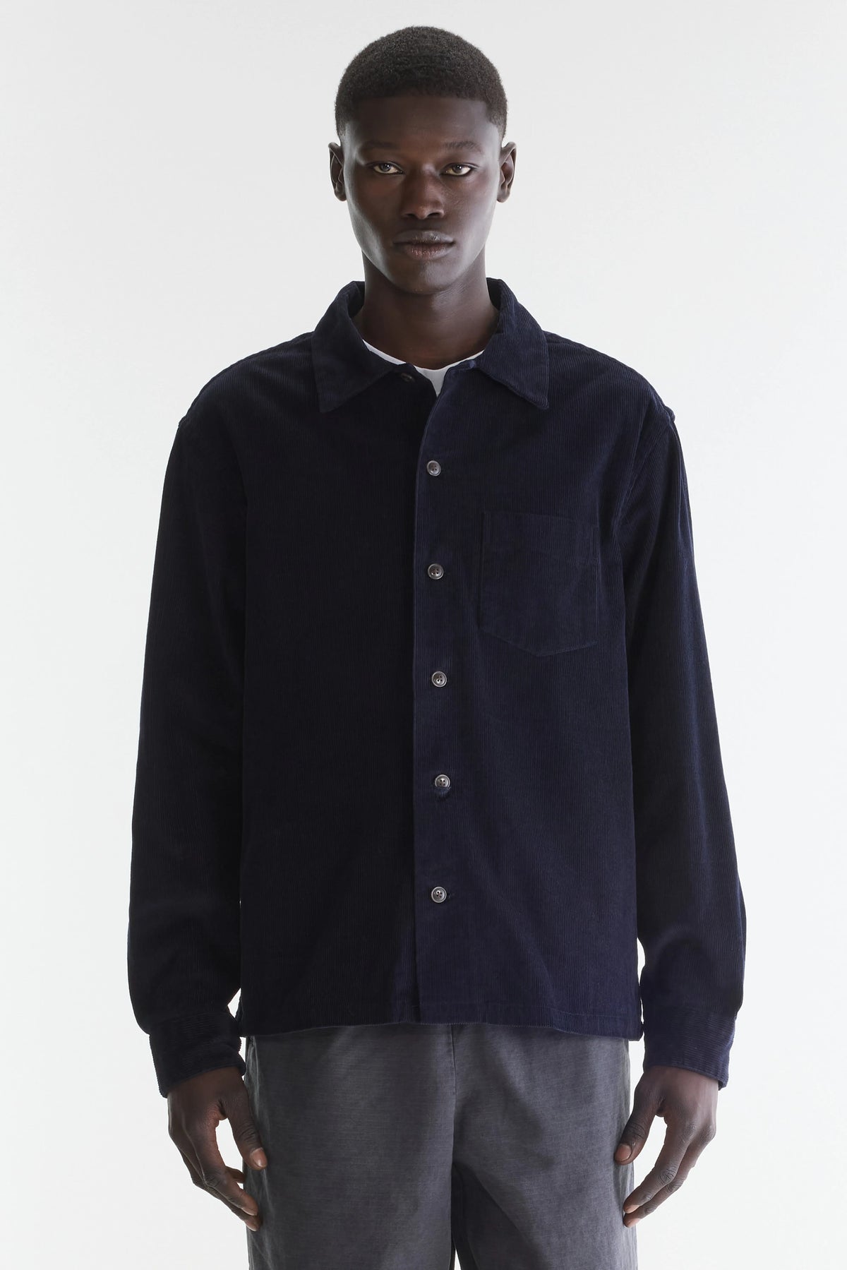 Goney Corduroy Overshirt - Navy For Men | Bellerose